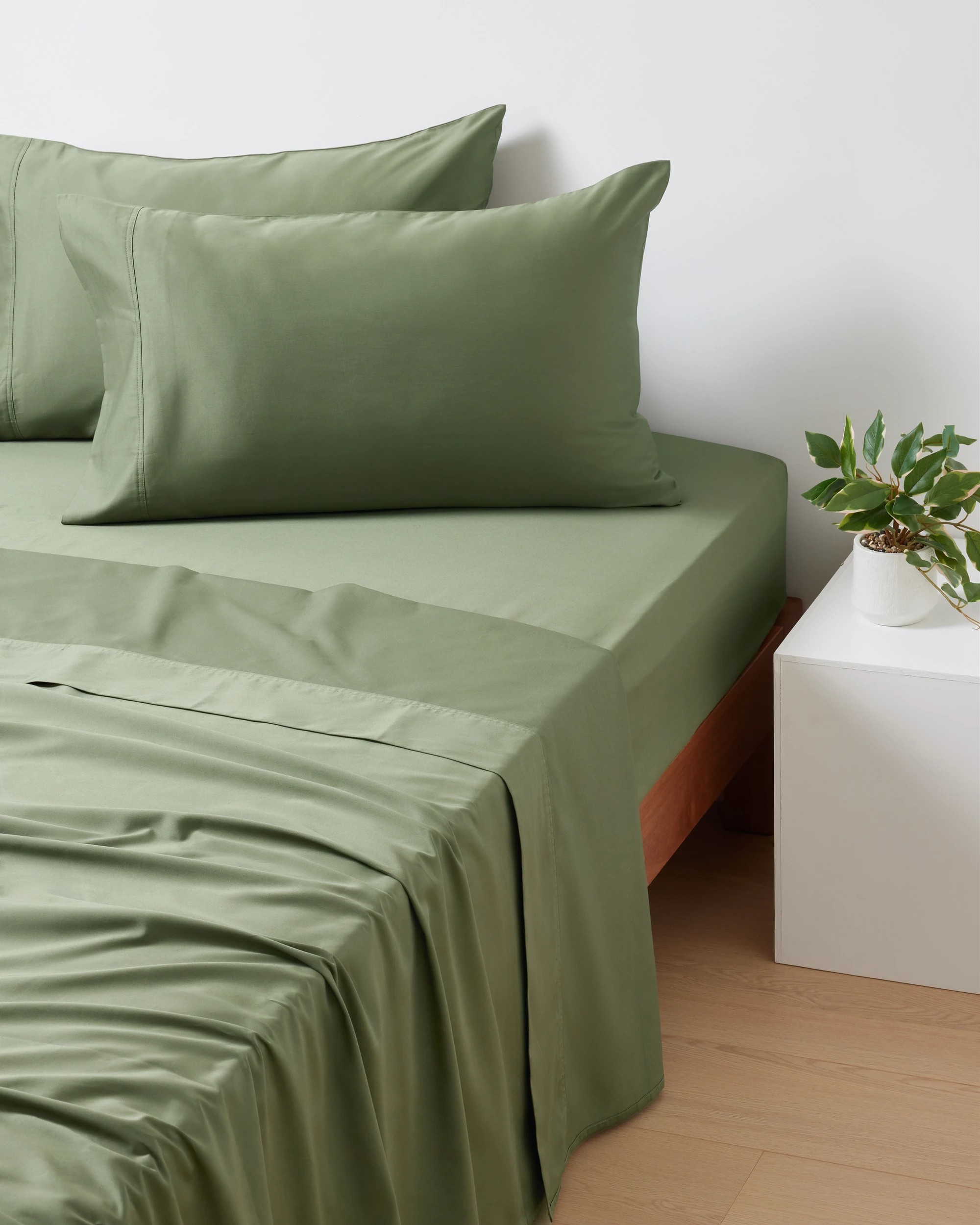 1 500 Thread Count Cotton Fitted Sheet - Queen Bed, Forest, 1 of 6