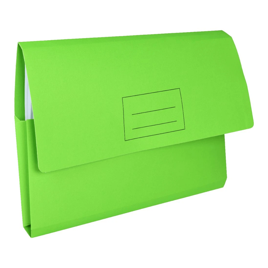 4 J.Burrows Foolscap Document Wallet Lime 10 Pack, 4 of 4
