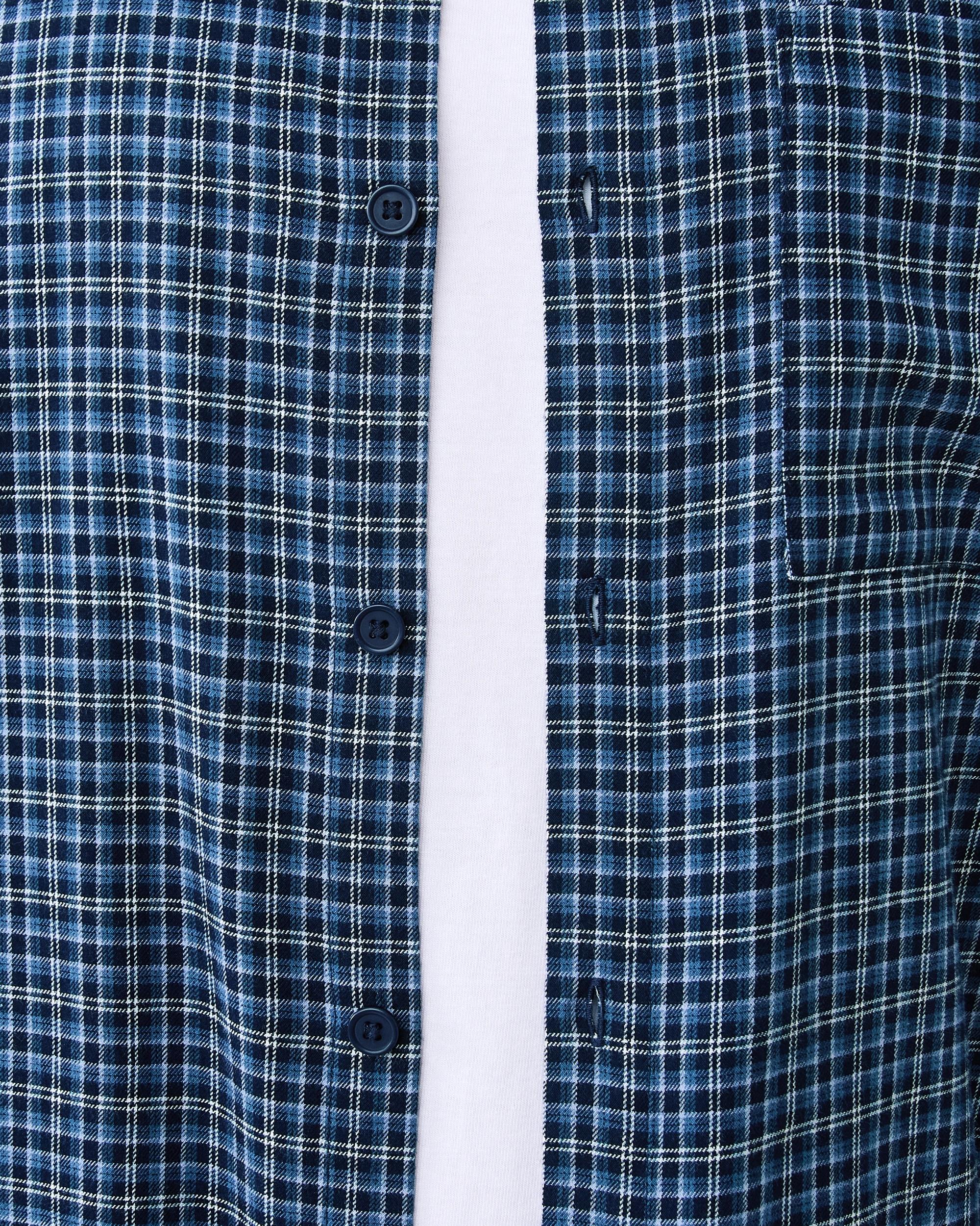 8 Long Sleeve Boxy Shirt Nvy Check, 8 of 9