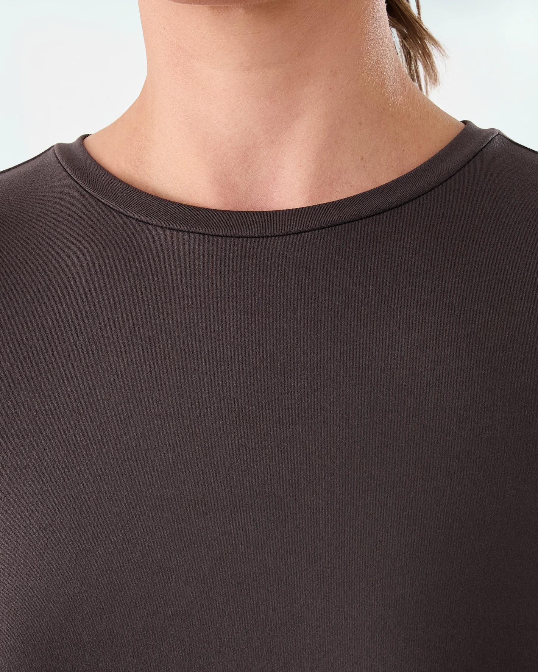 5 Active Womens Ultra Soft Crew Neck T-shirt Espresso, 5 of 5