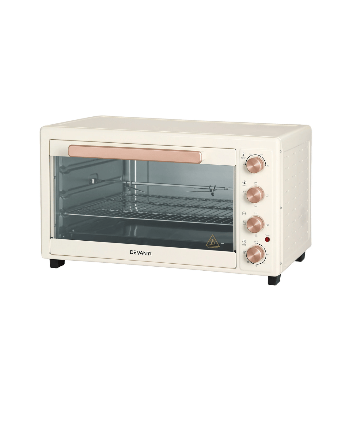 Devanti 60L Convection Oven Electric Fryer Ovens 2000W - White - Kmart