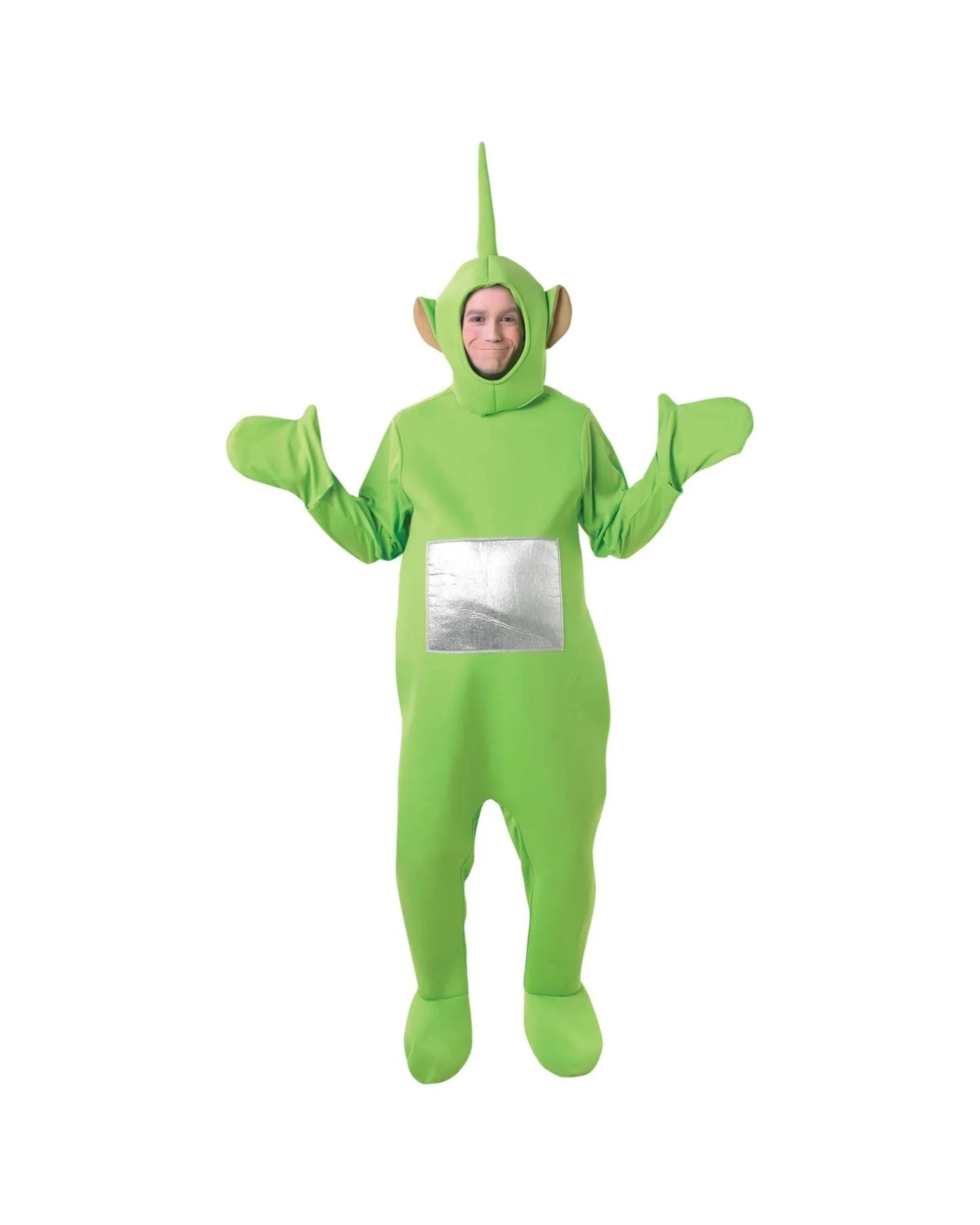 1 Teletubbies Dipsy Deluxe Adult Costume - ONE SIZE - Green, 1 of 1