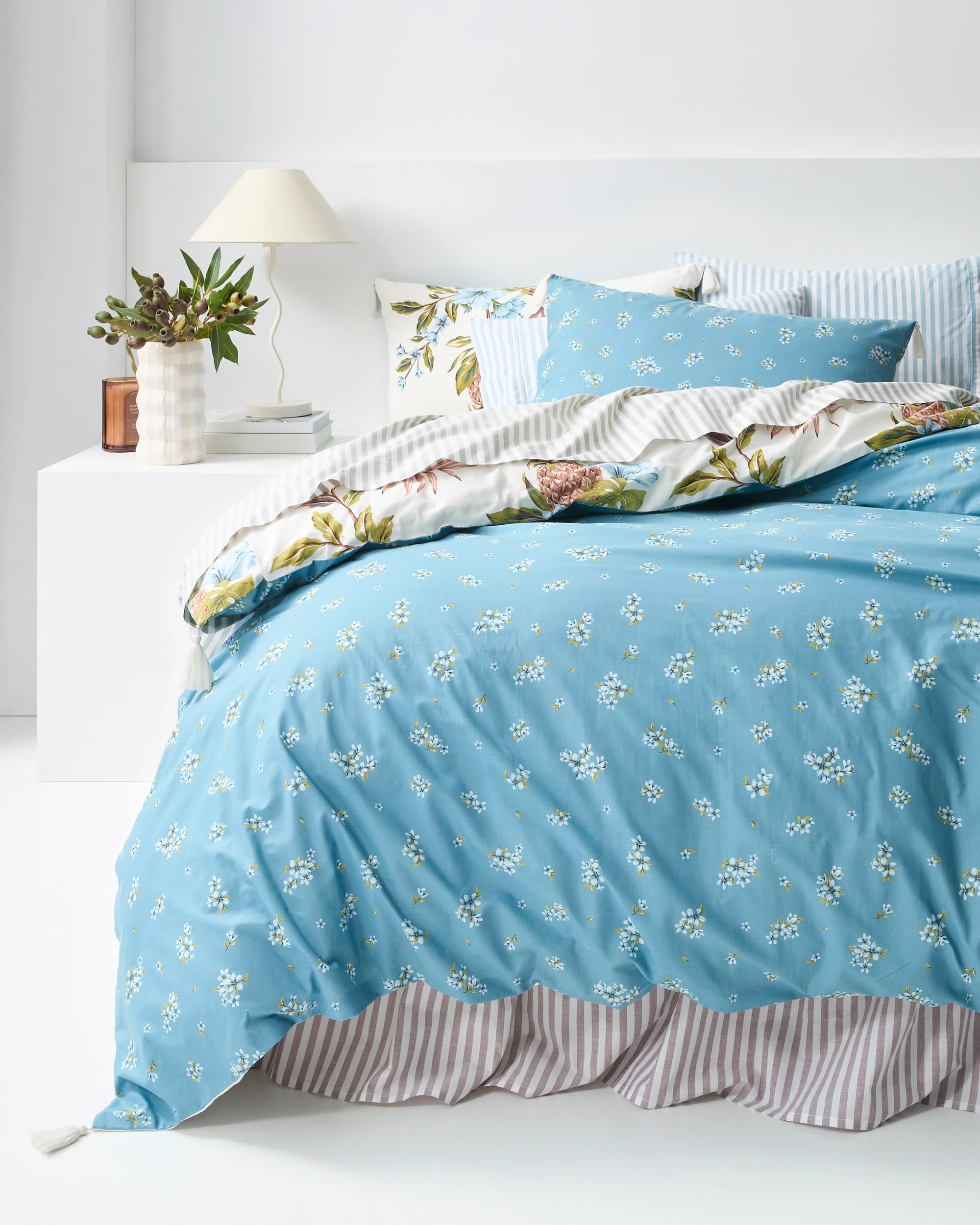 1 Target Kalina Floral Printed Cotton Quilt Cover Set - Double Bed - White, 1 of 8