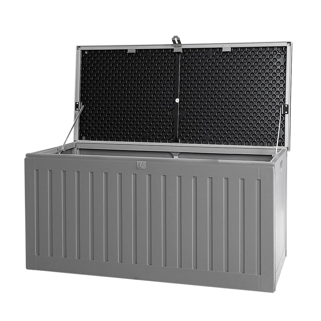 1 Gardeon Outdoor Storage Box 270L Container Lockable Garden Bench Tool Shed - Black, 1 of 8