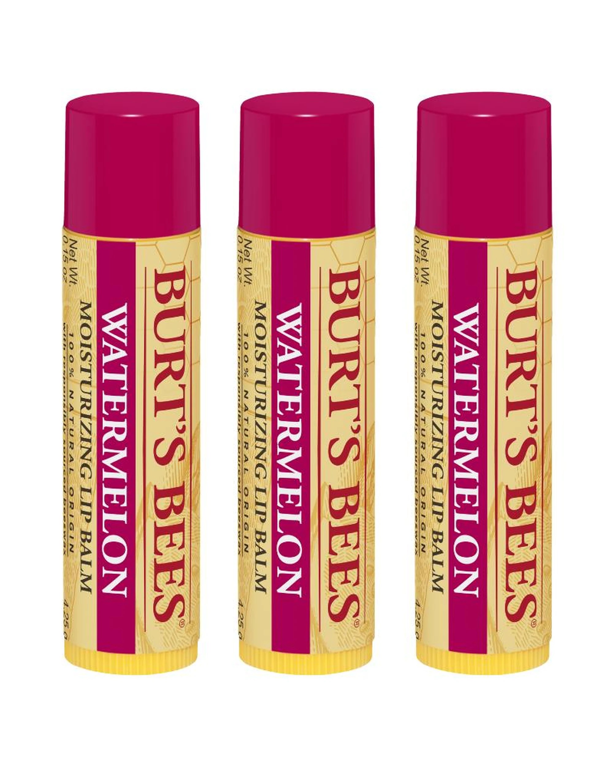 1 3 x Burt's Bees Watermelon Lip Balm 4.25g, 1 of 1