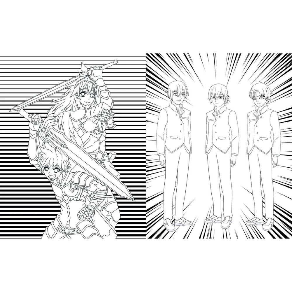 3 Colour-Your-Own Gallery Wall Art Colouring Book Manga Colour, 3 of 3