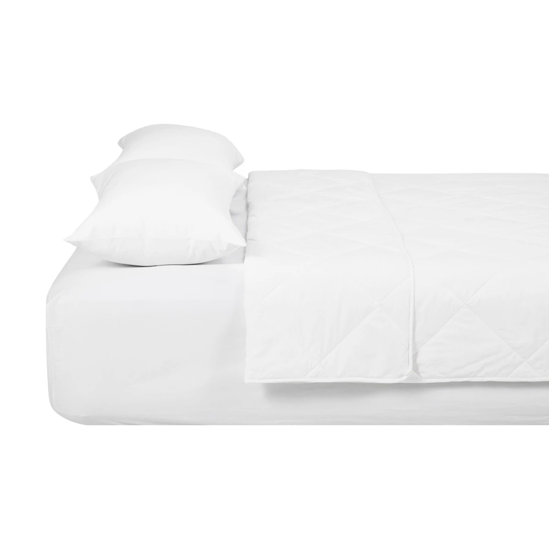 4 Low Warmth Summer Cotton Wool Quilt - Double Bed, White, 4 of 4