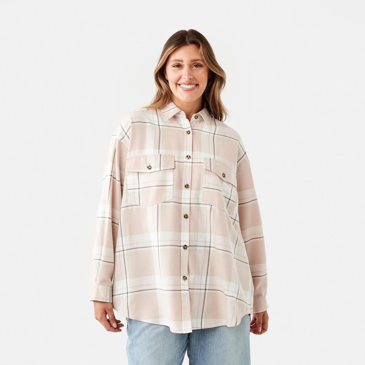 1 Long Sleeve Brushed Check Shirt Pink Check, 1 of 9