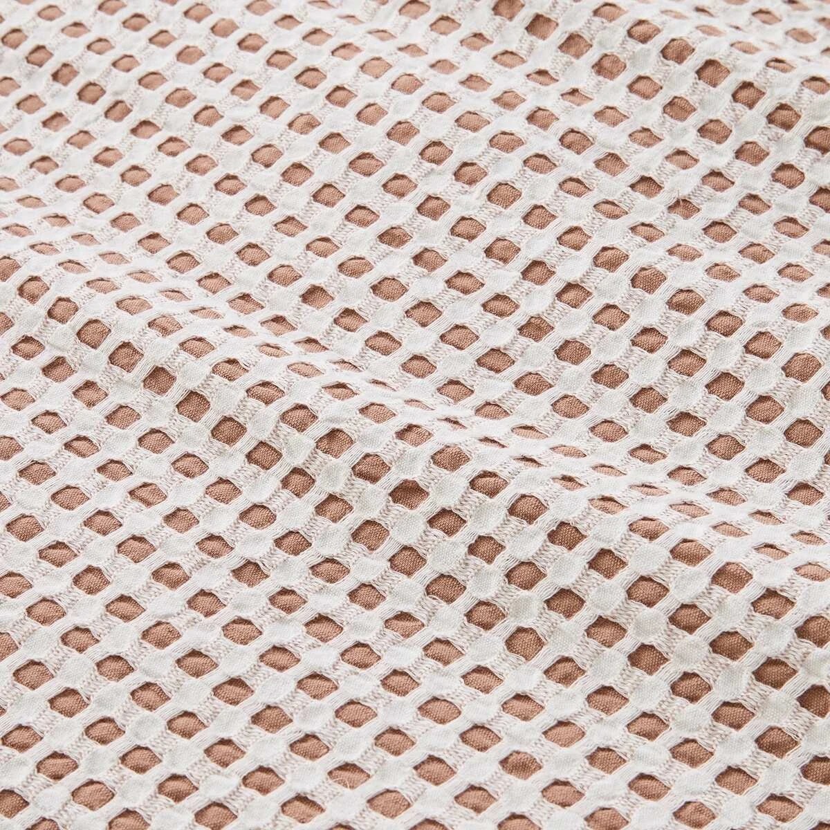 3 Dakota Cotton Quilt Cover Set - Super King Bed, Tan, 3 of 6