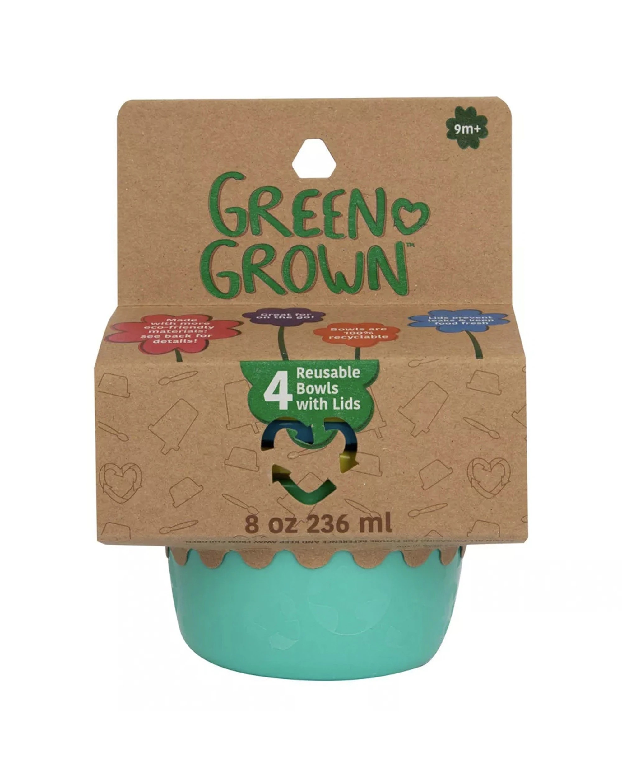 6 Green Grown 2x 4pc 8oz/ Bowls Toddler/Kids 236ml - Multi, 6 of 8