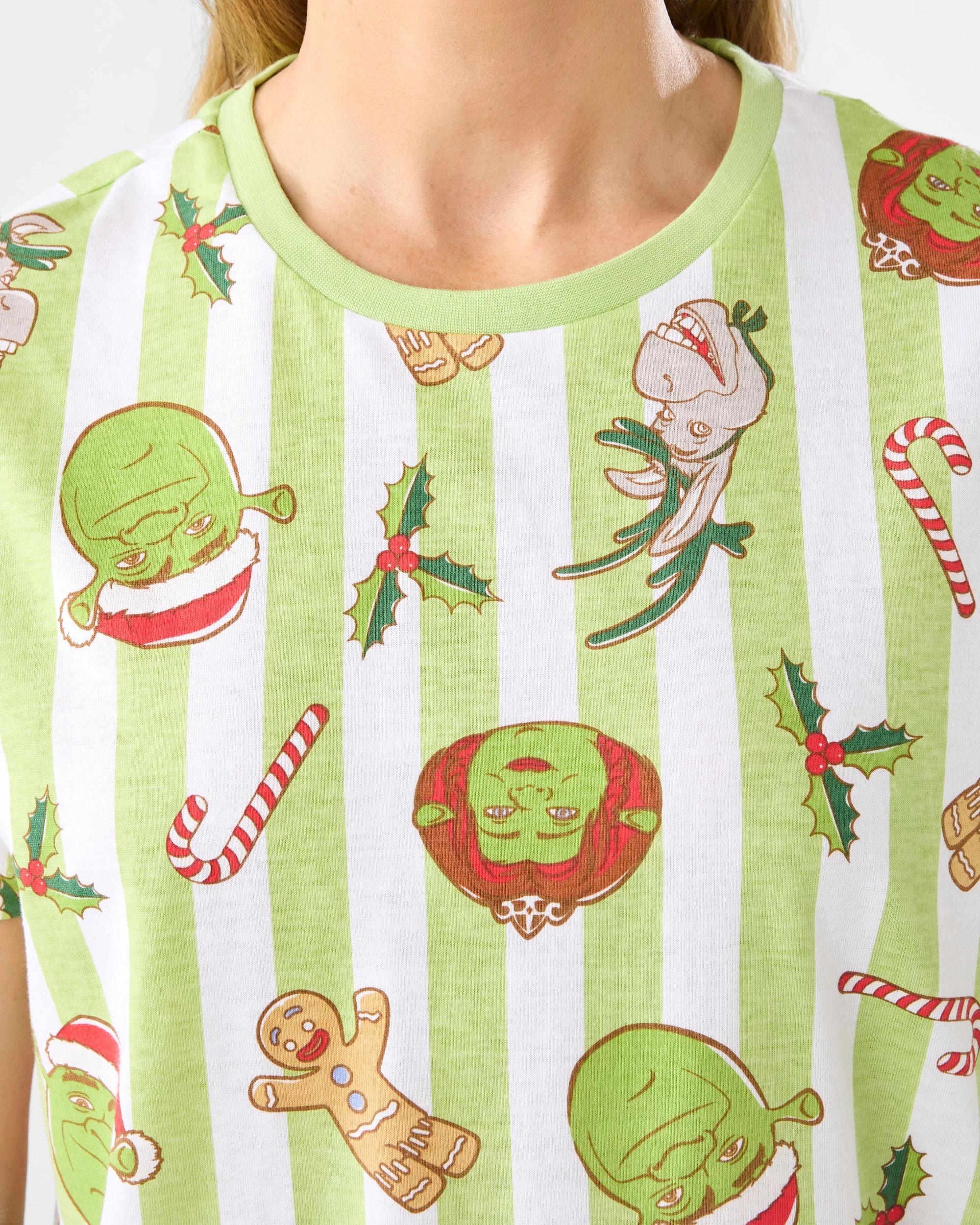 6 Family Matching Christmas Shrek Womens Pyjama Set Shrek Xmas, 6 of 9