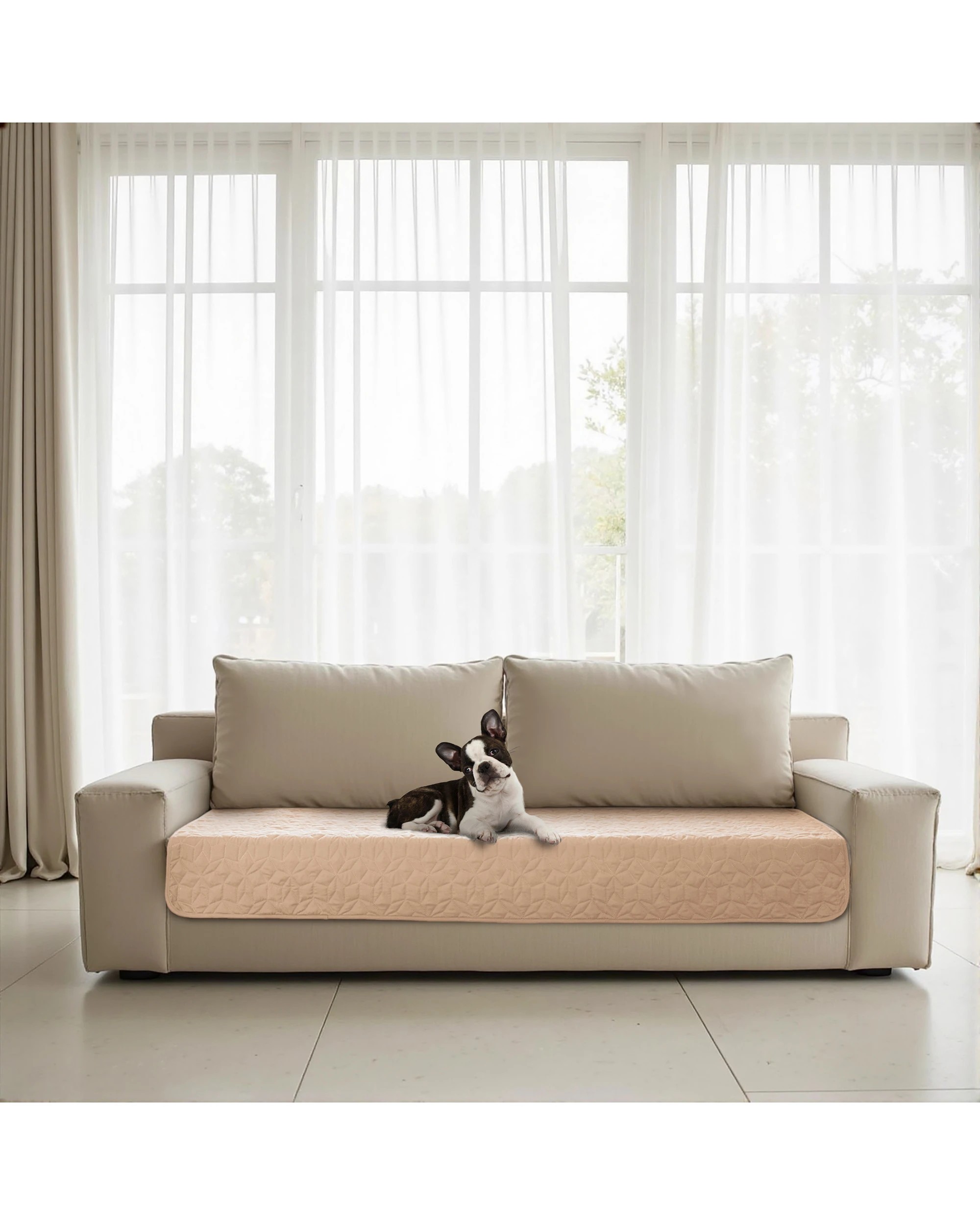 2 Charlie's Sofur Waterproof Dog 2-Seater Couch Cover Protector 76x178cm - Oat, 2 of 10