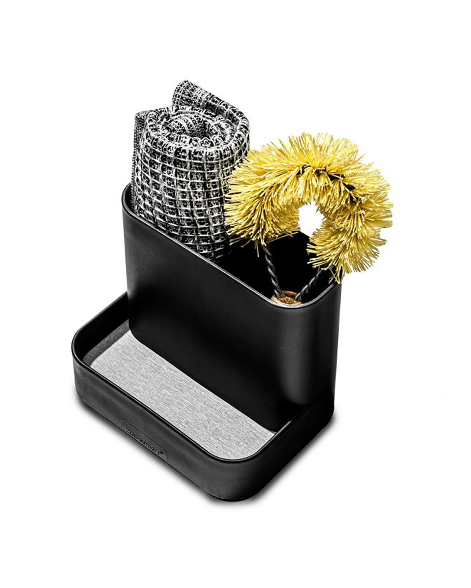 3 Madesmart Drying Stone Small Sink Station, 3-Compartment Black - Black, 3 of 3