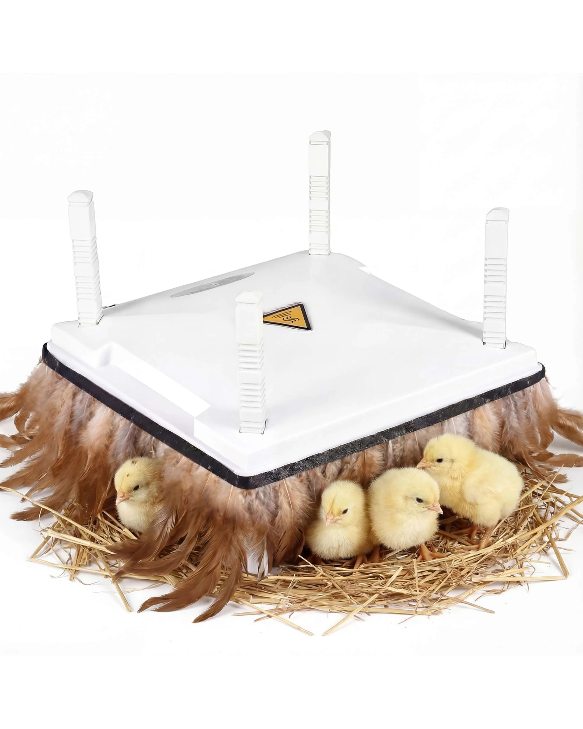 4 Advwin Chick Brooder Kit Heater Plate w/Feathers Feeder Waterer Set Adjustable Poultry, 4 of 10