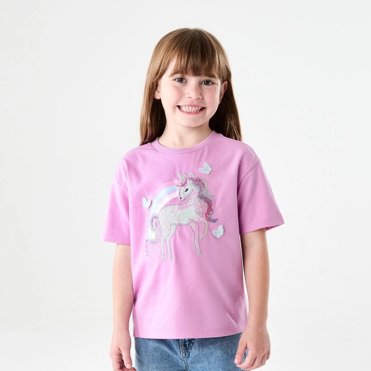 1 Short Sleeve Embellished T-shirt UNICORN FONDANT, 1 of 6