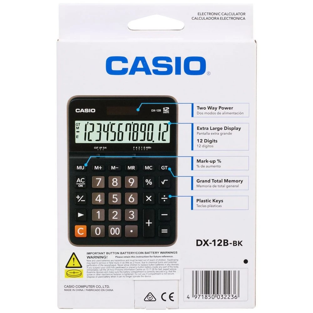 4 Casio DX12B Desktop Calculator, 4 of 4