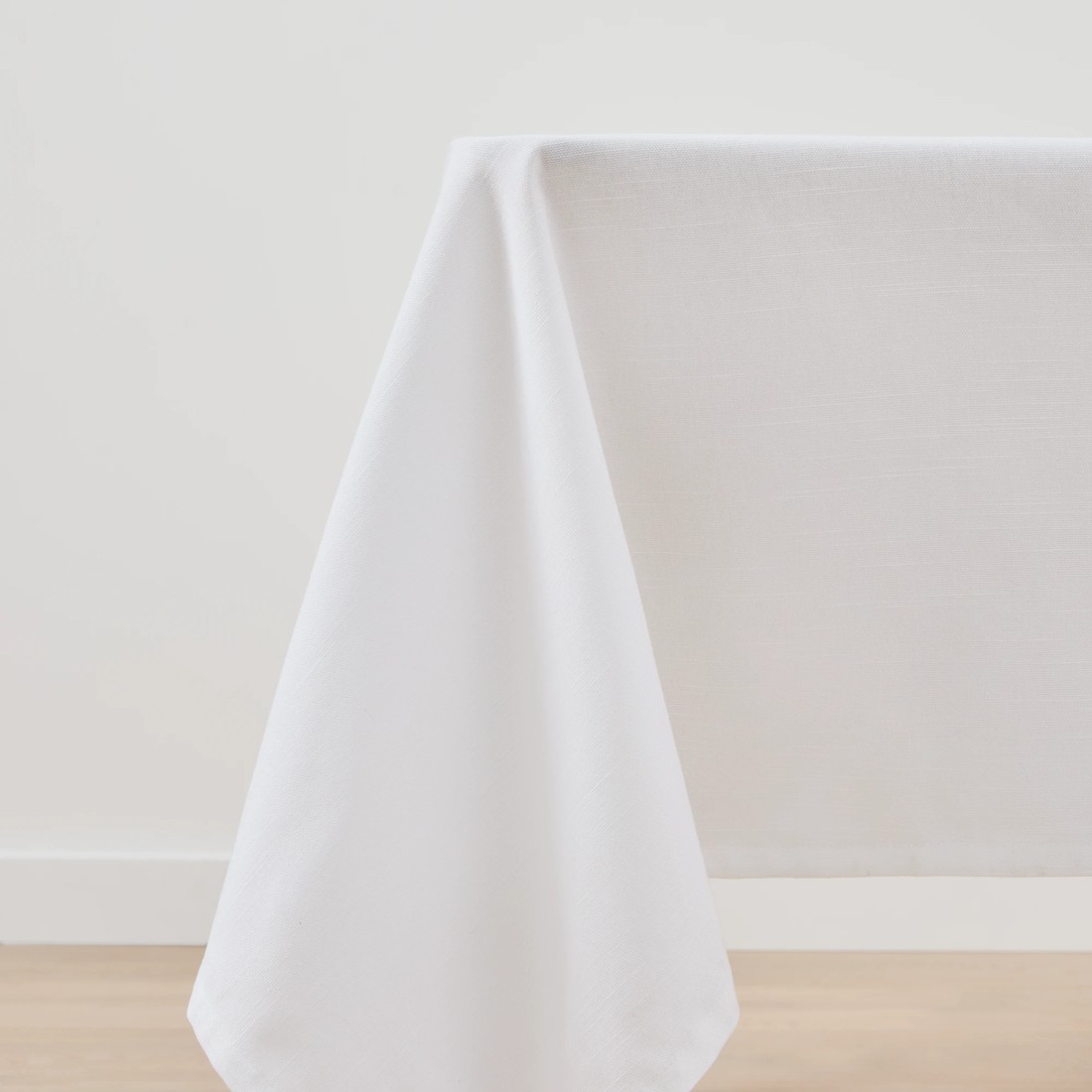 3 White Extra Large Linen Look Table Cloth, 3 of 5
