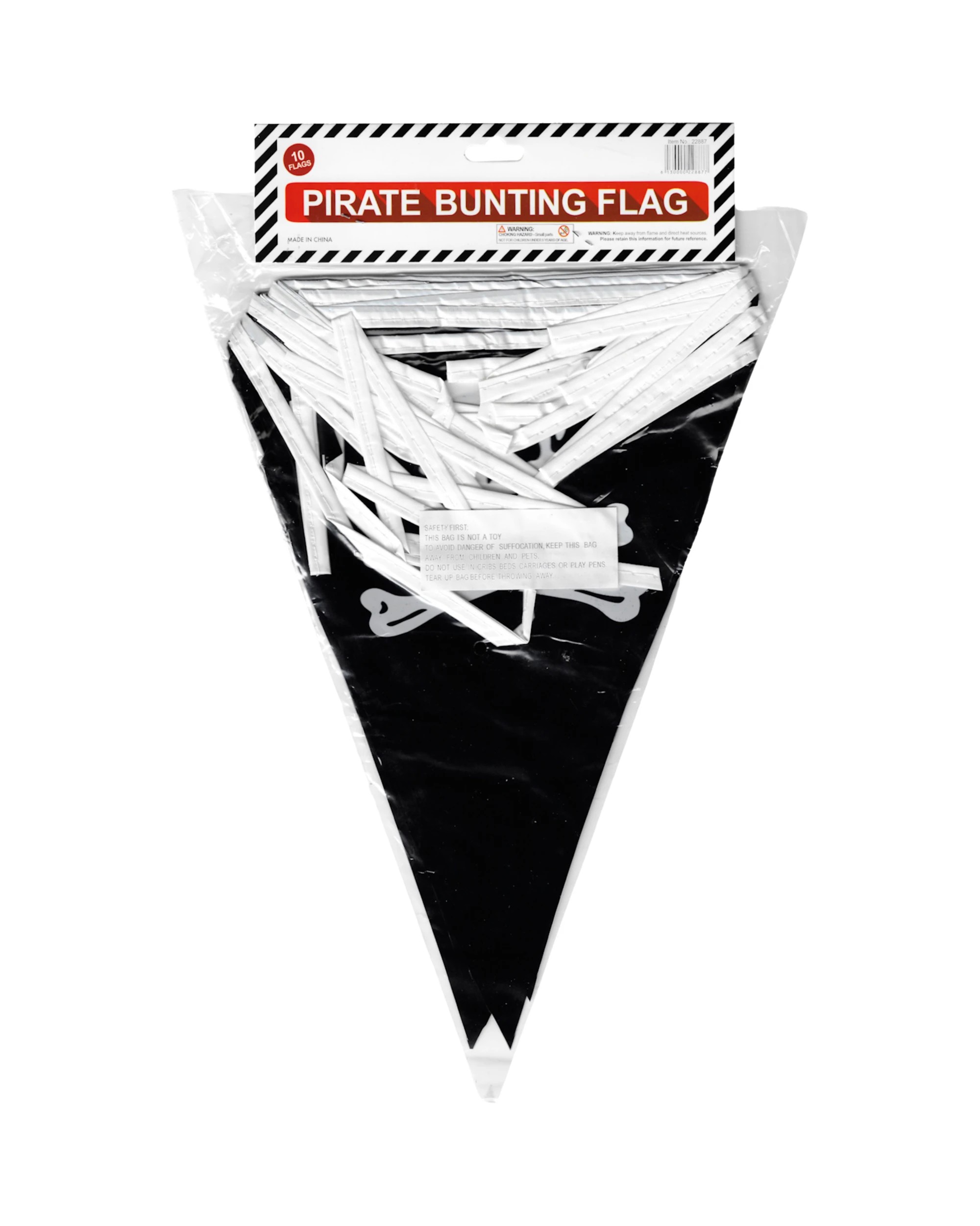 3 JD Party Pirate Skull Flag Banner - Black, 3 of 3