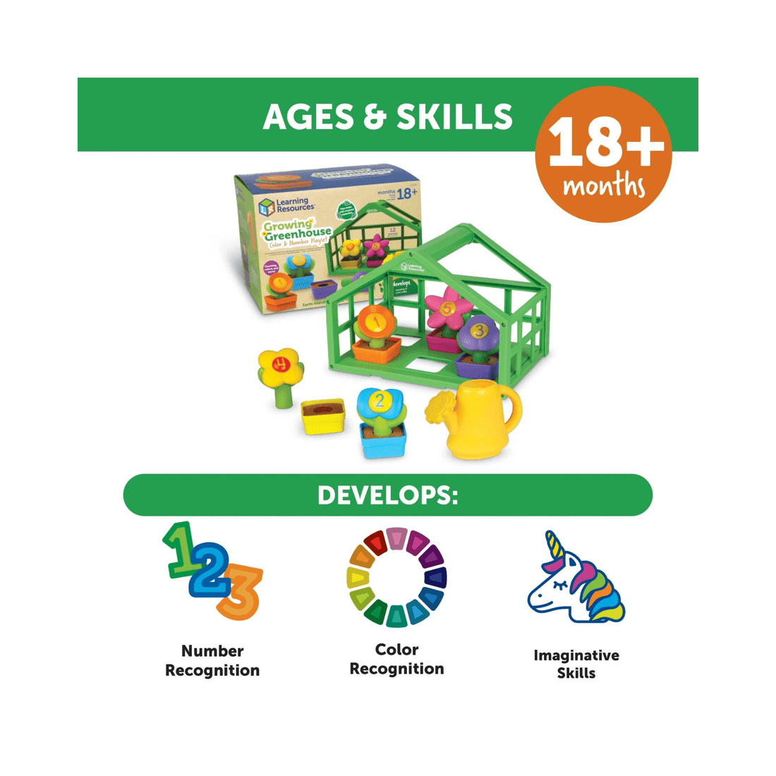 5 Learning Resources Growing Greenhouse Color and Number Playset, 5 of 7