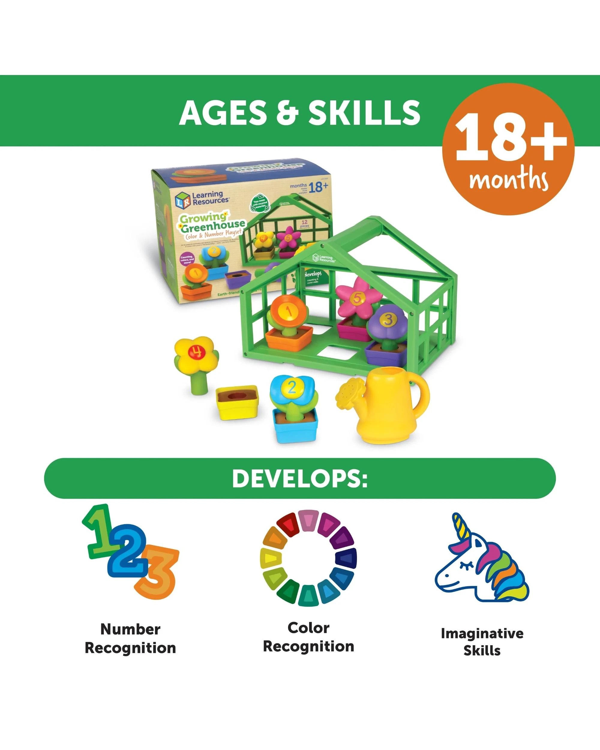5 Learning Resources Growing Greenhouse Color and Number Playset, 5 of 7