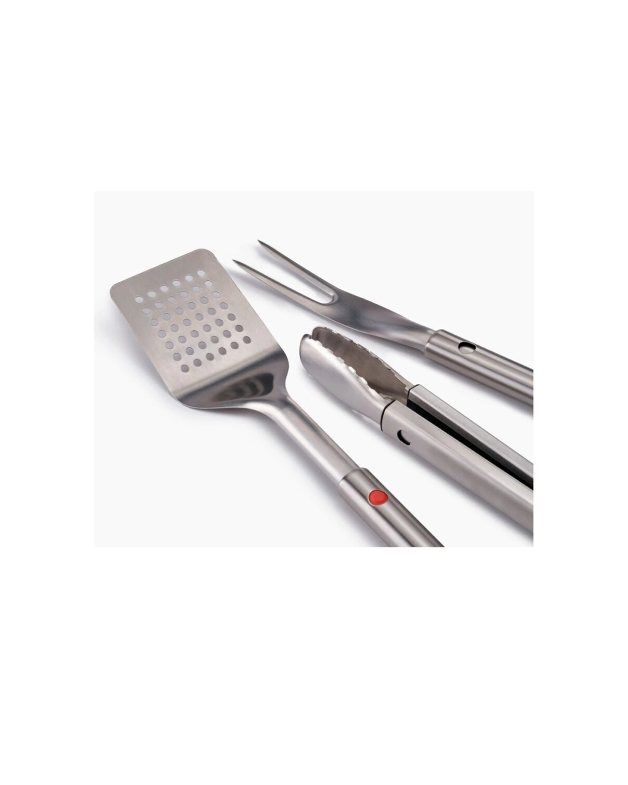 6 Joseph Joseph GrillOut 3pc BBQ Set Fork Turner And Tongs Stainless Steel - Silver, 6 of 8
