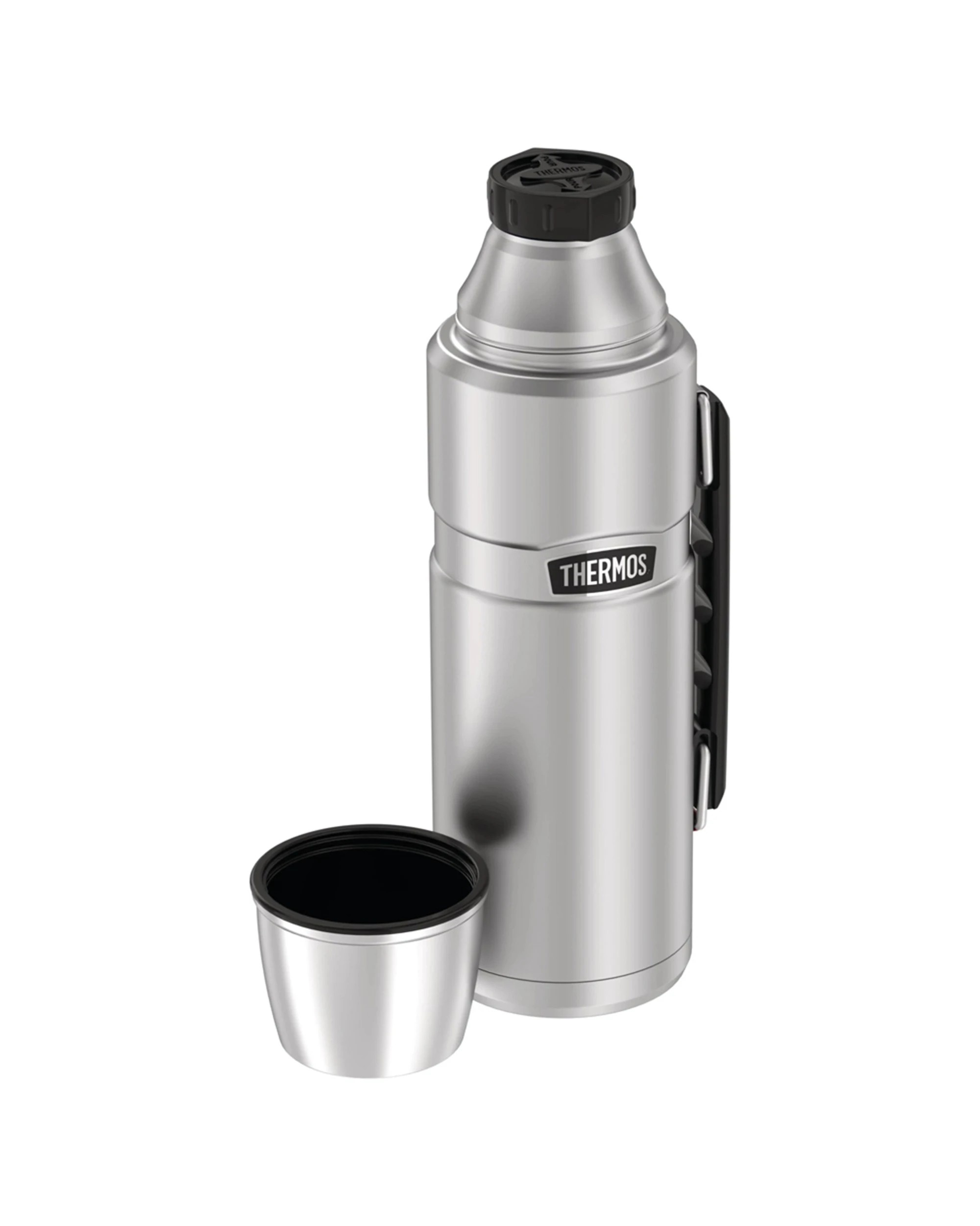 1 Thermos King 1.2l Vacuum Insulated Double Walled Beverage Hot/cold Bottle Silver
 - Silver, 1 of 2