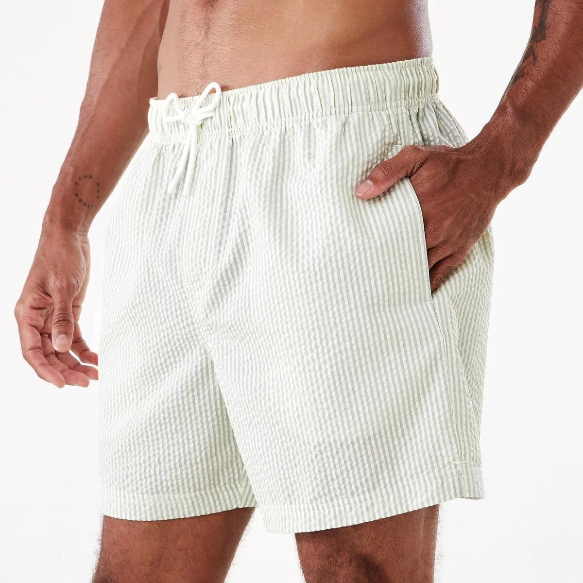 2 Seersucker Boardshorts Grn Strp, 2 of 7
