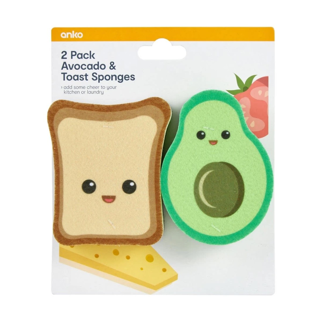 6 2 Pack Avocado and Toast Sponges, 6 of 6