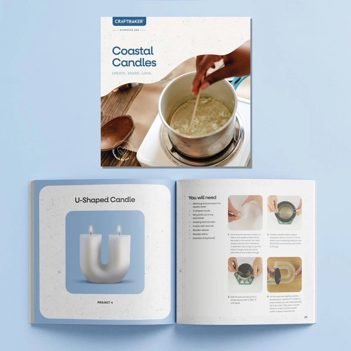 4 Craft Maker Coastal Candles Kit, 4 of 7