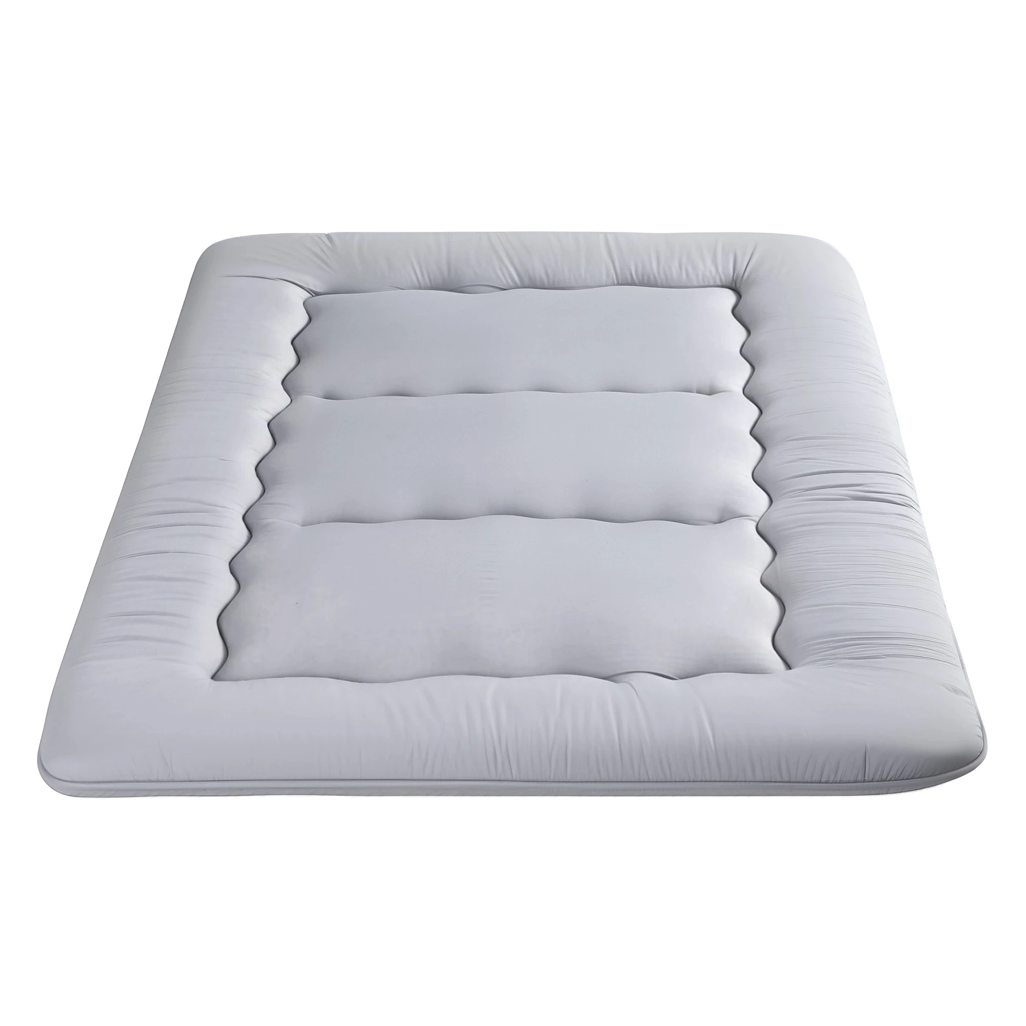 3 Giselle Bedding 10cm Japanese Floor Mattress Foldable Futon Mattress Washable Cover Straps - Grey, 3 of 4