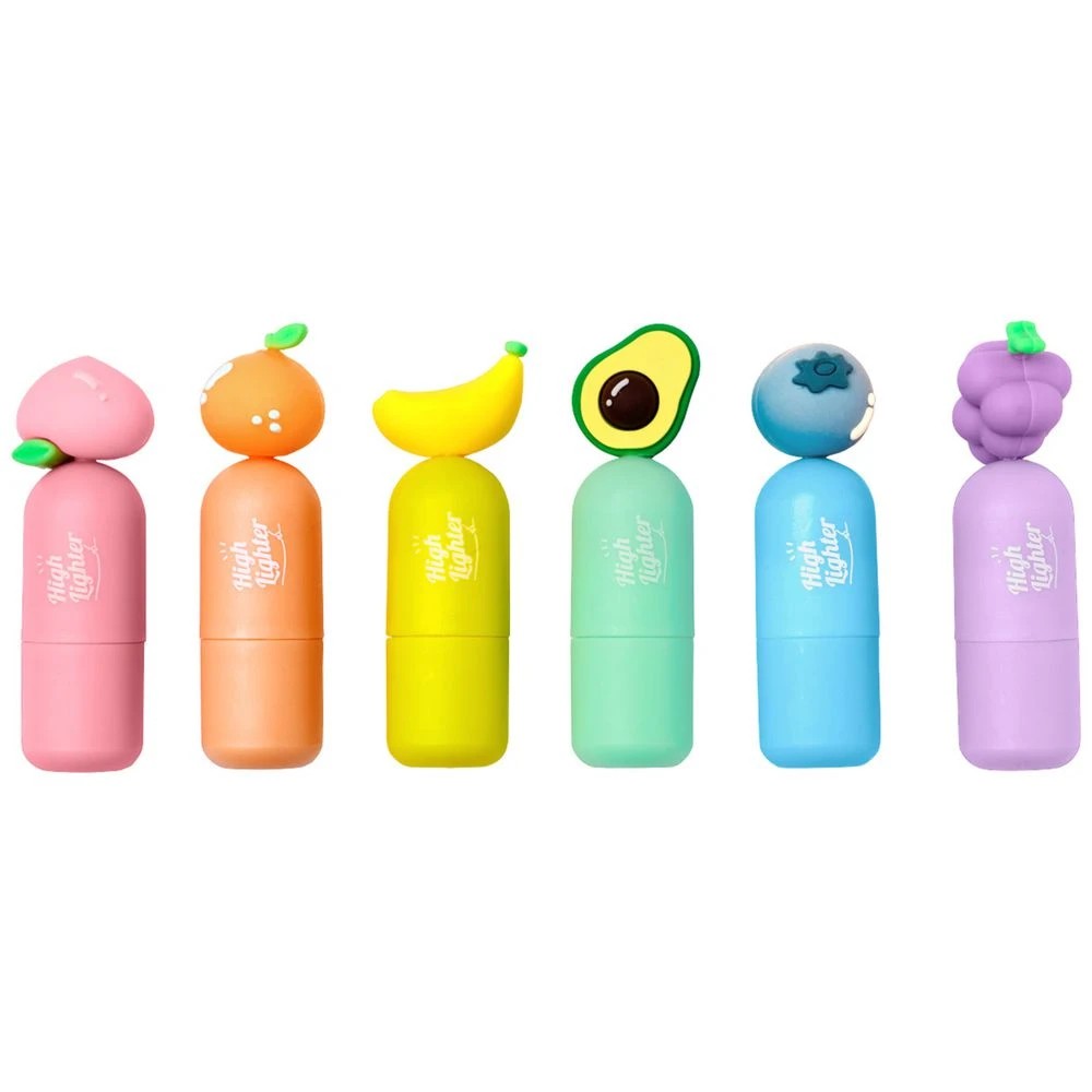 1 Studymate Novelty Highlighters Fruit 6 Pack, 1 of 3