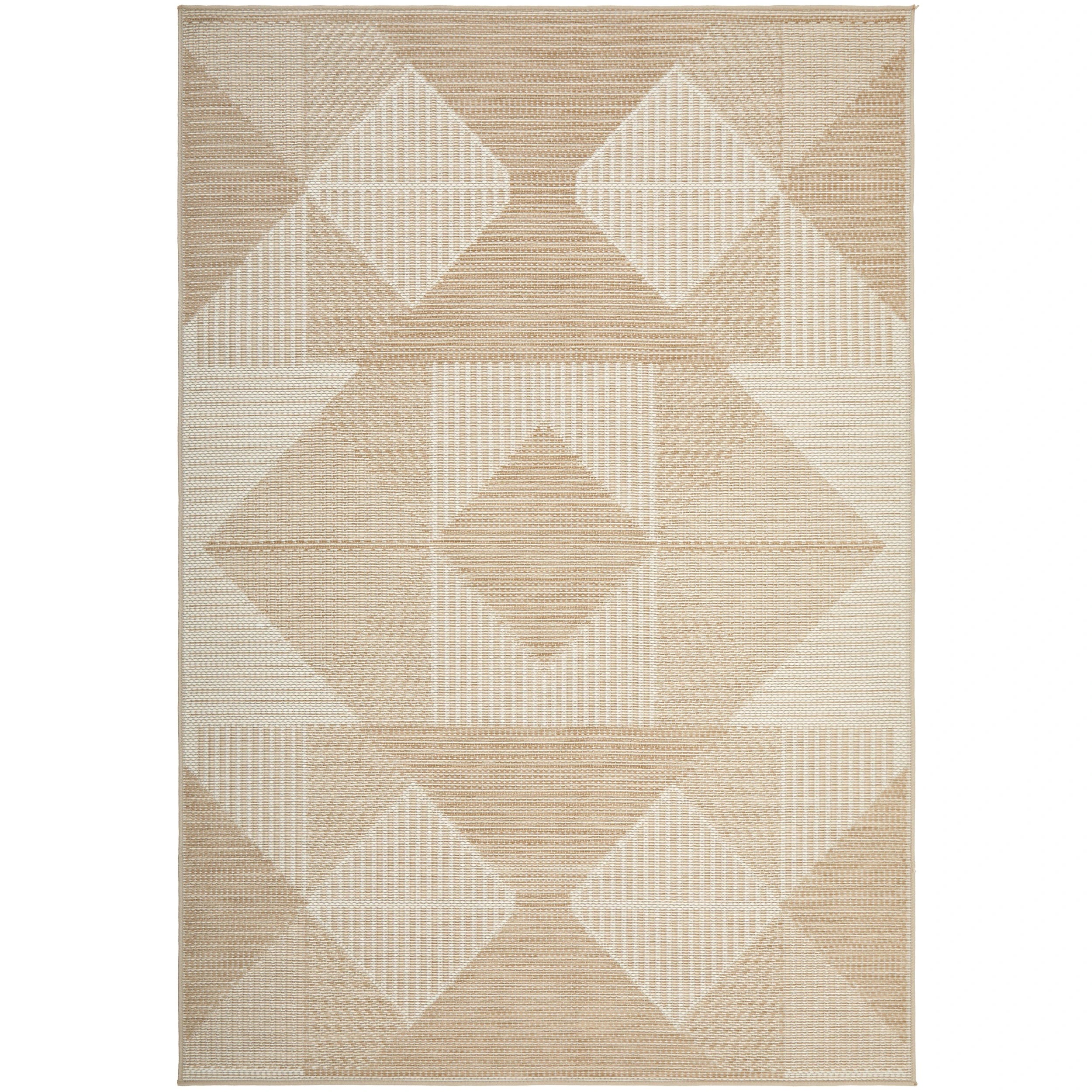 1 Common Ground Rugs Palmline Rico 330x240cm - Extra Large Outdoor Rug - Beige, 1 of 7