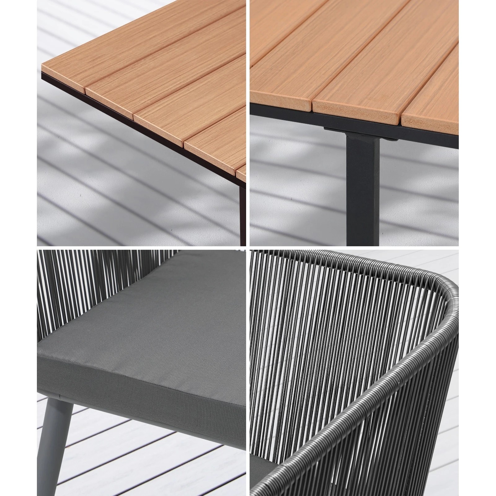 5 Livsip 5pcs Outdoor Dining Set Furniture Table Lounge Chairs Patio Setting - Multi, 5 of 9