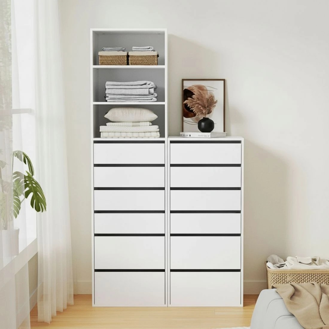 8 Artiss 6 Chest of Drawers Tallboy Cabinet - White, 8 of 8