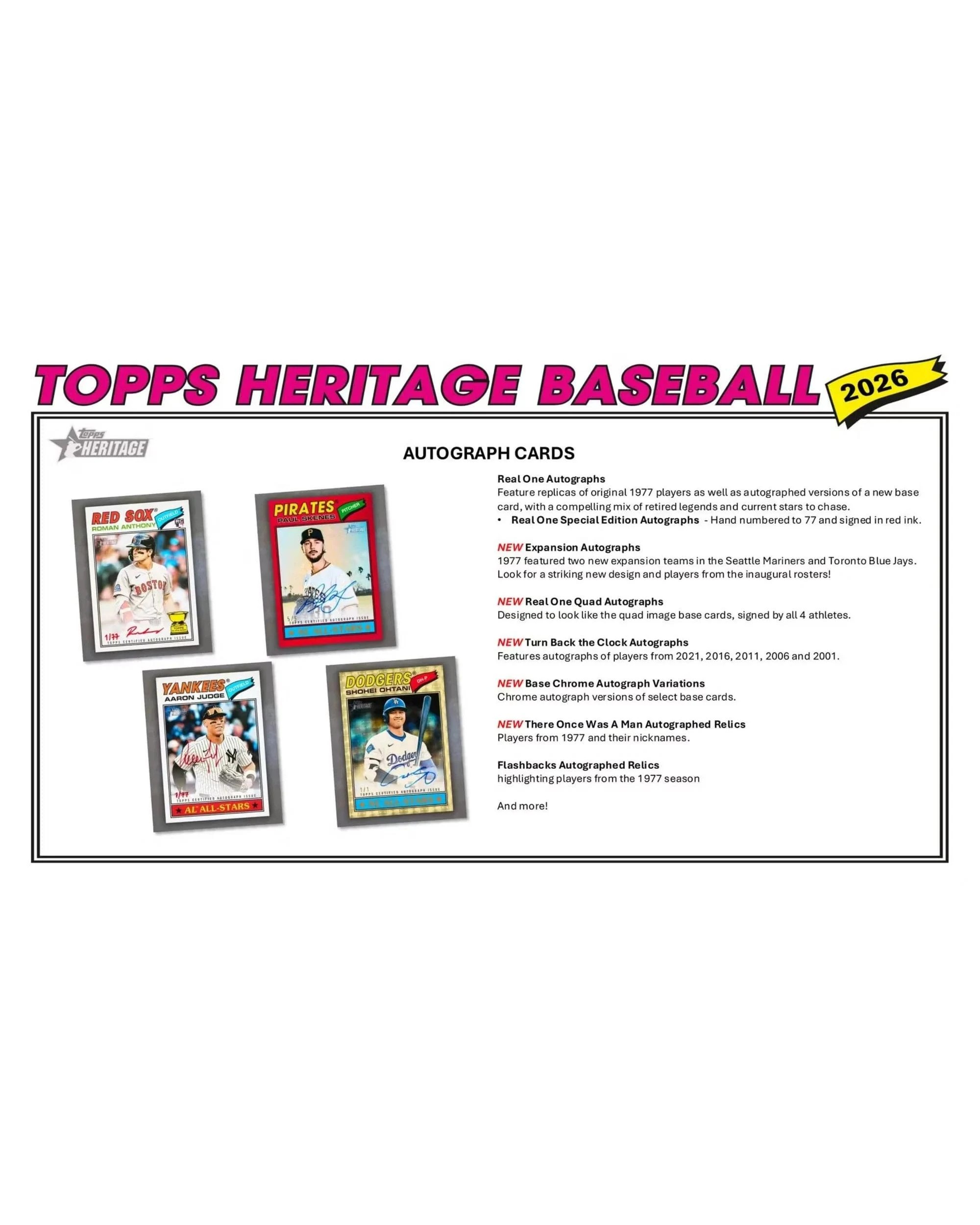 5 Topps 2026 MLB Baseball Heritage Blaster Box, 5 of 10