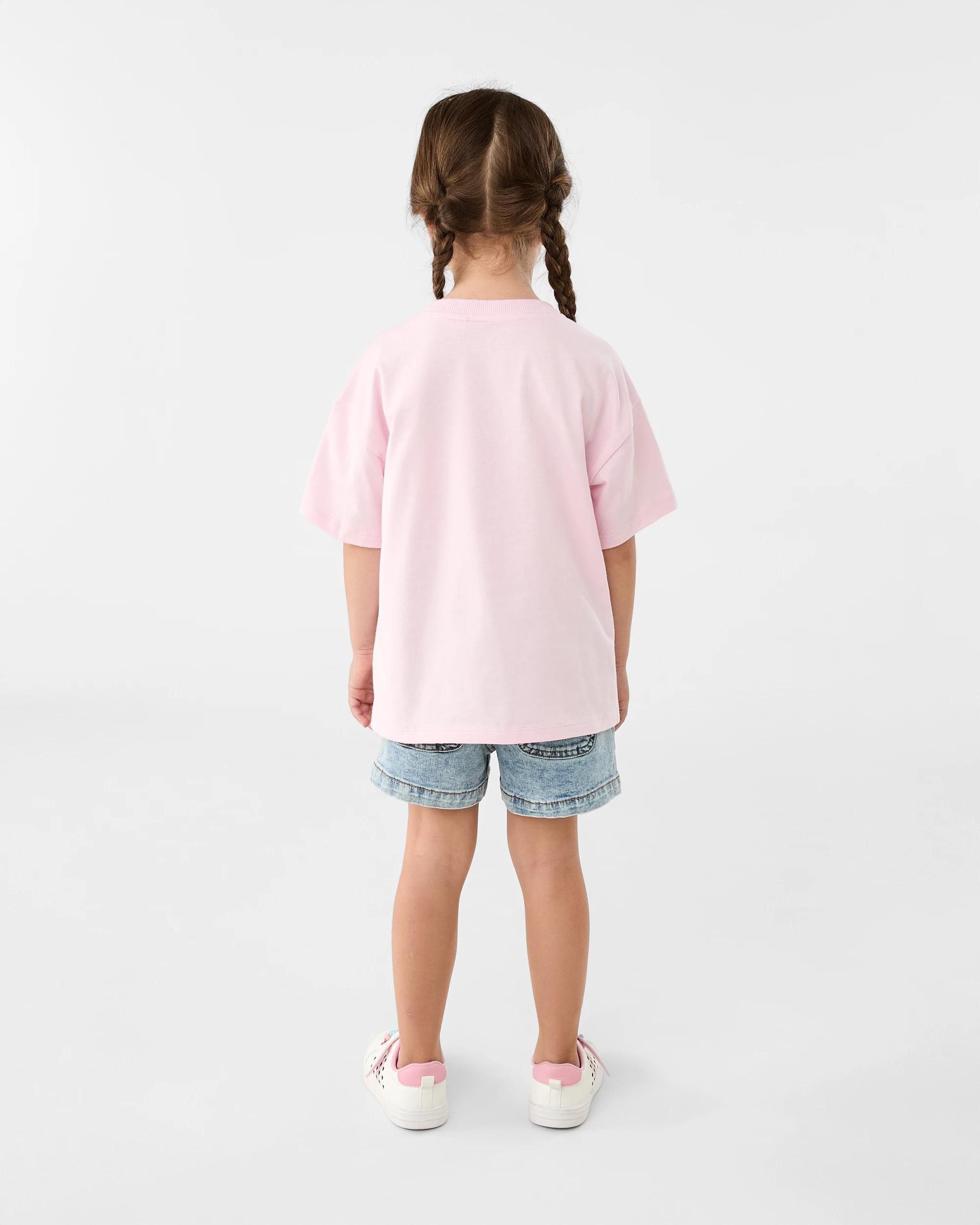 7 Short Sleeve Oversized Applique T-shirt Pnk Heart, 7 of 7