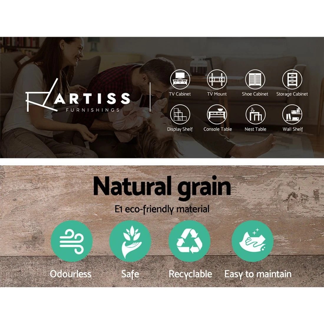 5 Artiss Buffet Sideboard - Brown, 5 of 8