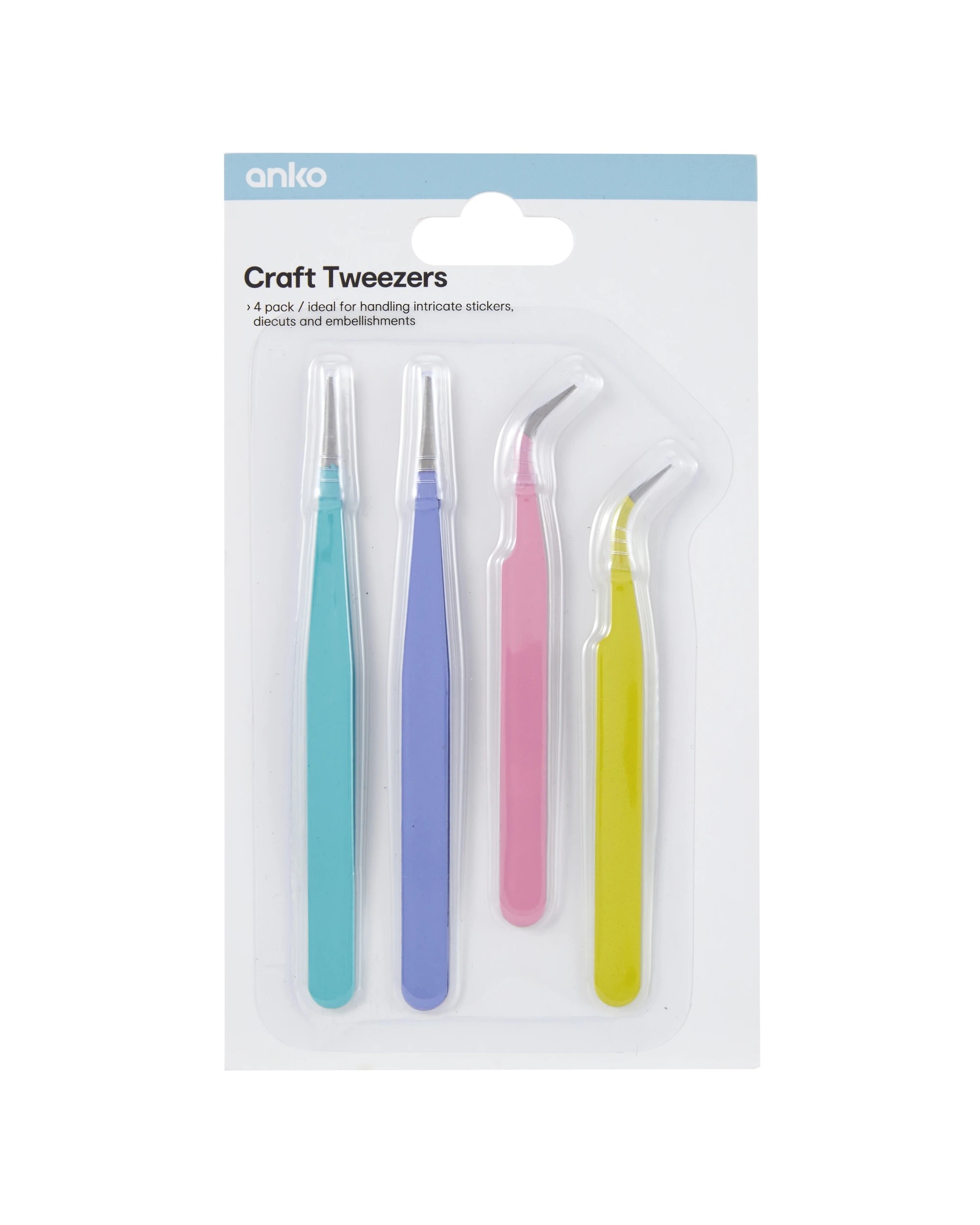 1 4 Pack Craft Tweezers, 1 of 7
