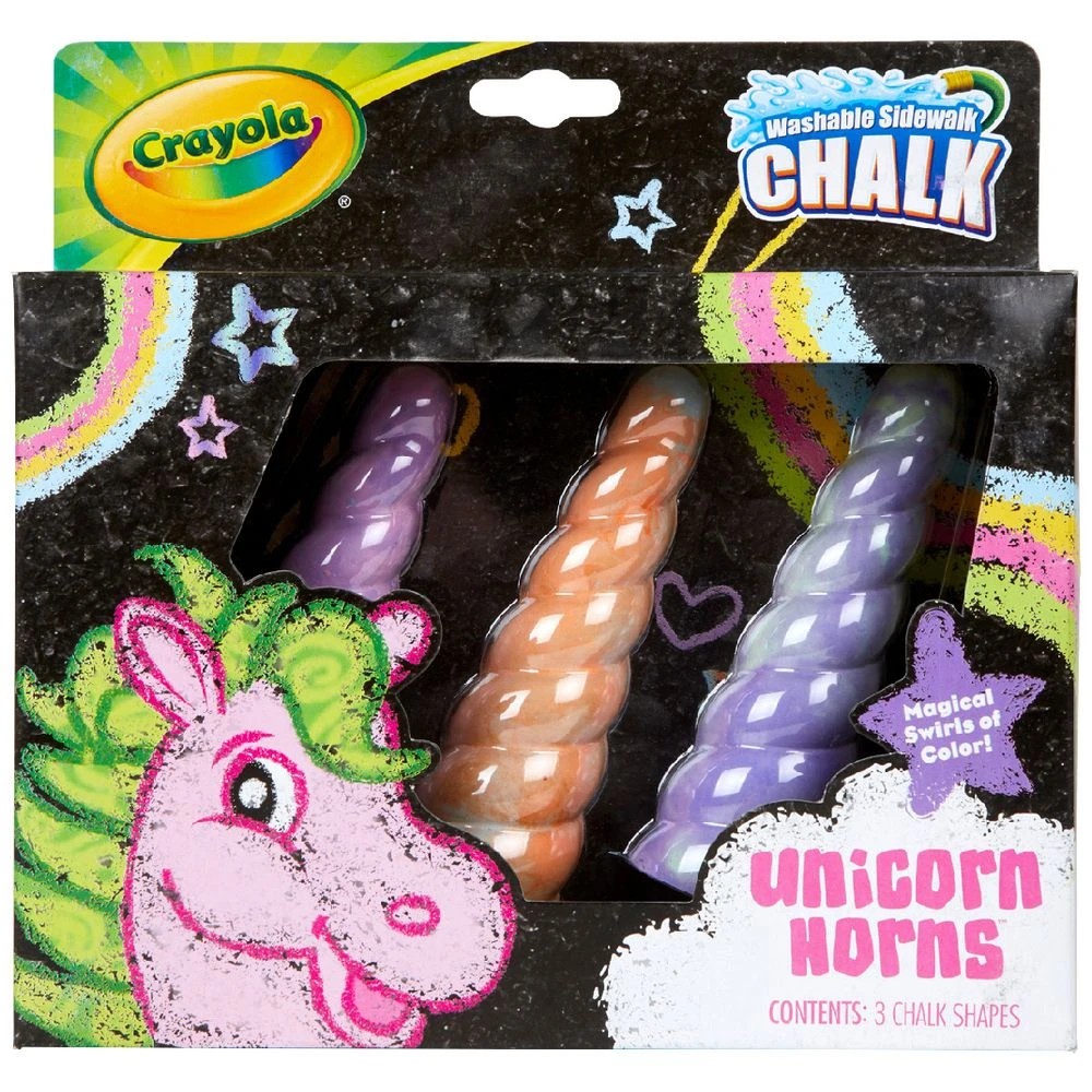 1 Crayola Sidewalk Chalk Unicorn Horns, 1 of 5