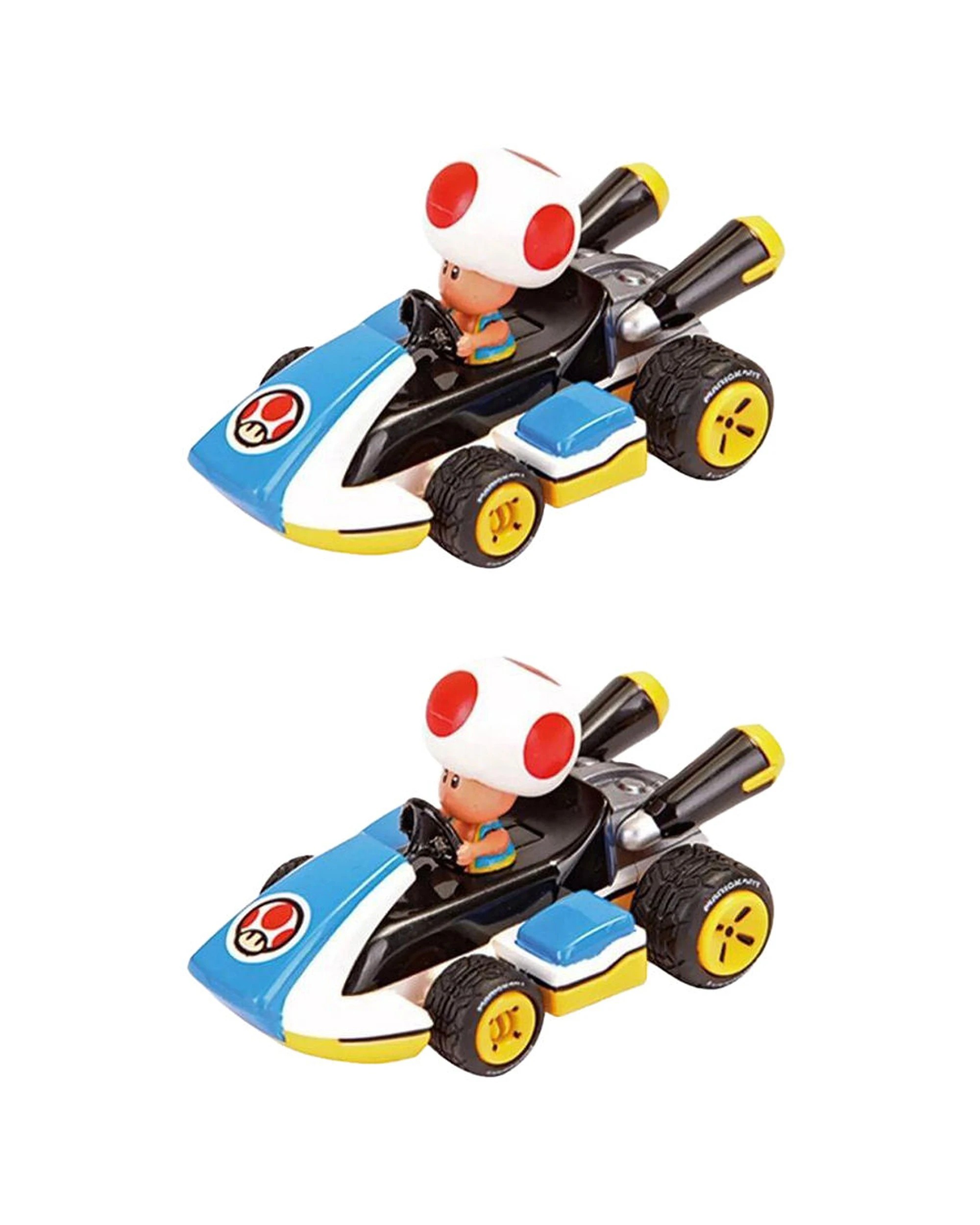1 CARRERA 2PK Pull And Speed Car Mario Kart Toy Collectible 1 43 Scale Blister Assorted - black, 1 of 7