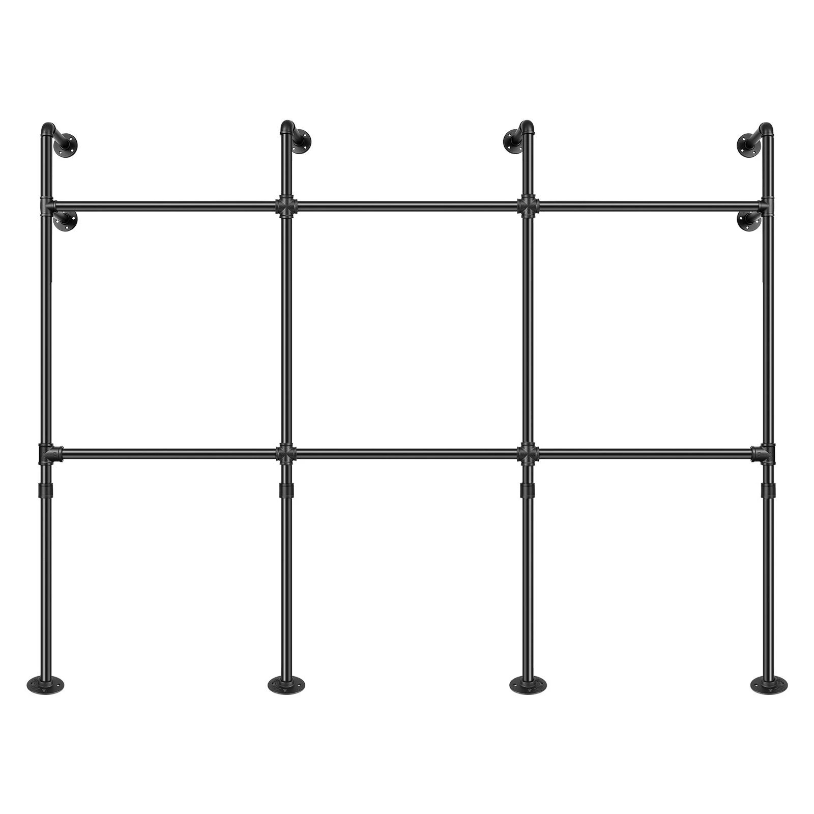 Ausway Industrial Pipe Clothing Rack Garment Display Organiser Wall ...