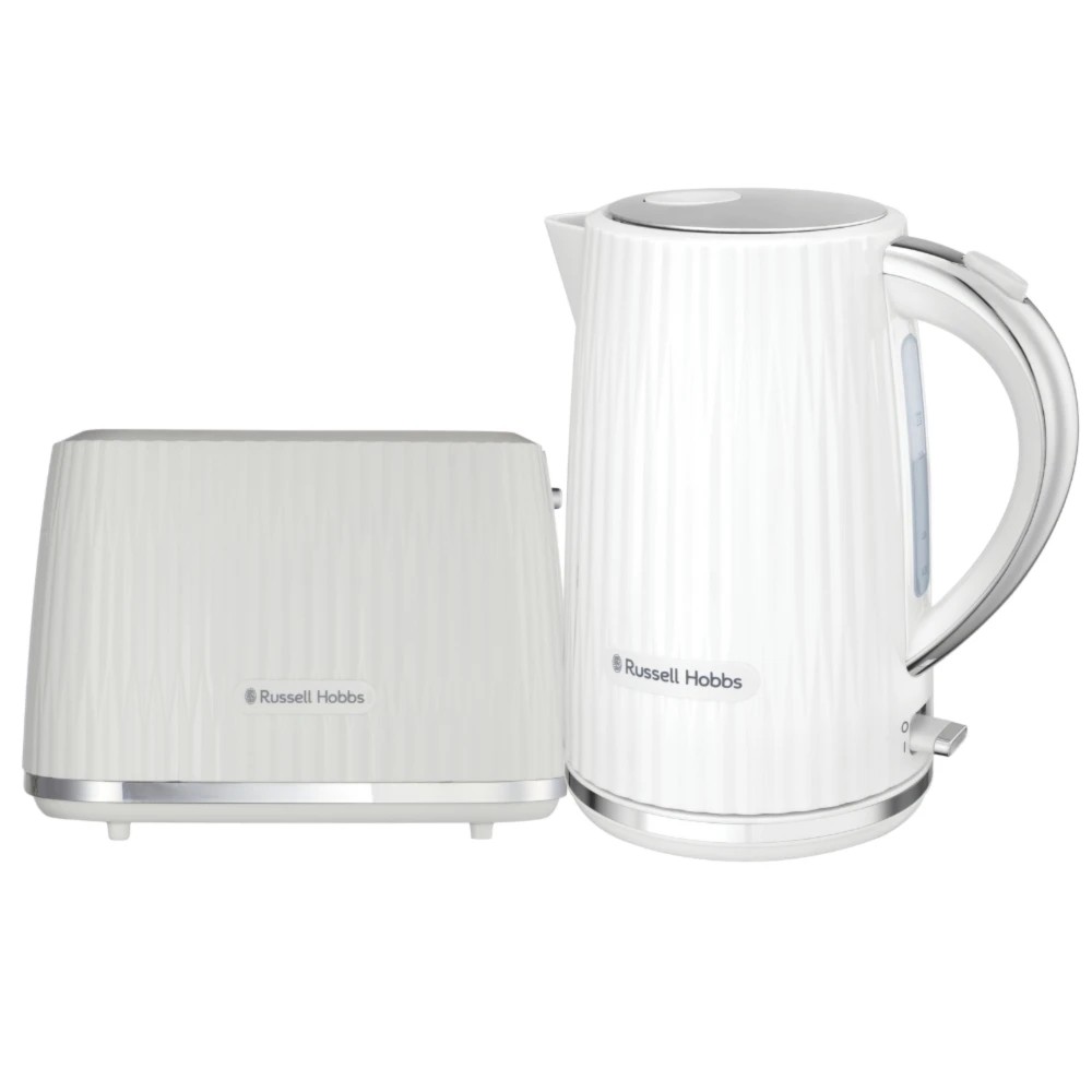 1 Russell Hobbs Eden 1.7 L Kettle & 2 Slice Toaster - White, 1 of 4