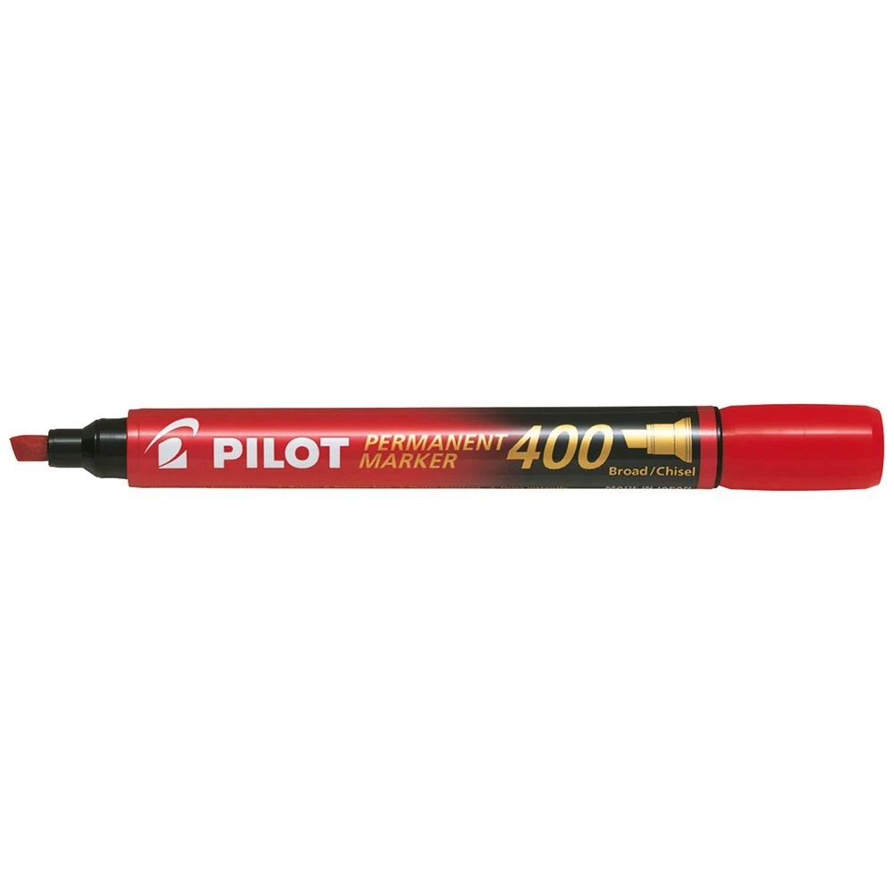 1 PILOT SCA-400 Permanent Marker Chisel 4.0mm Red, 1 of 2