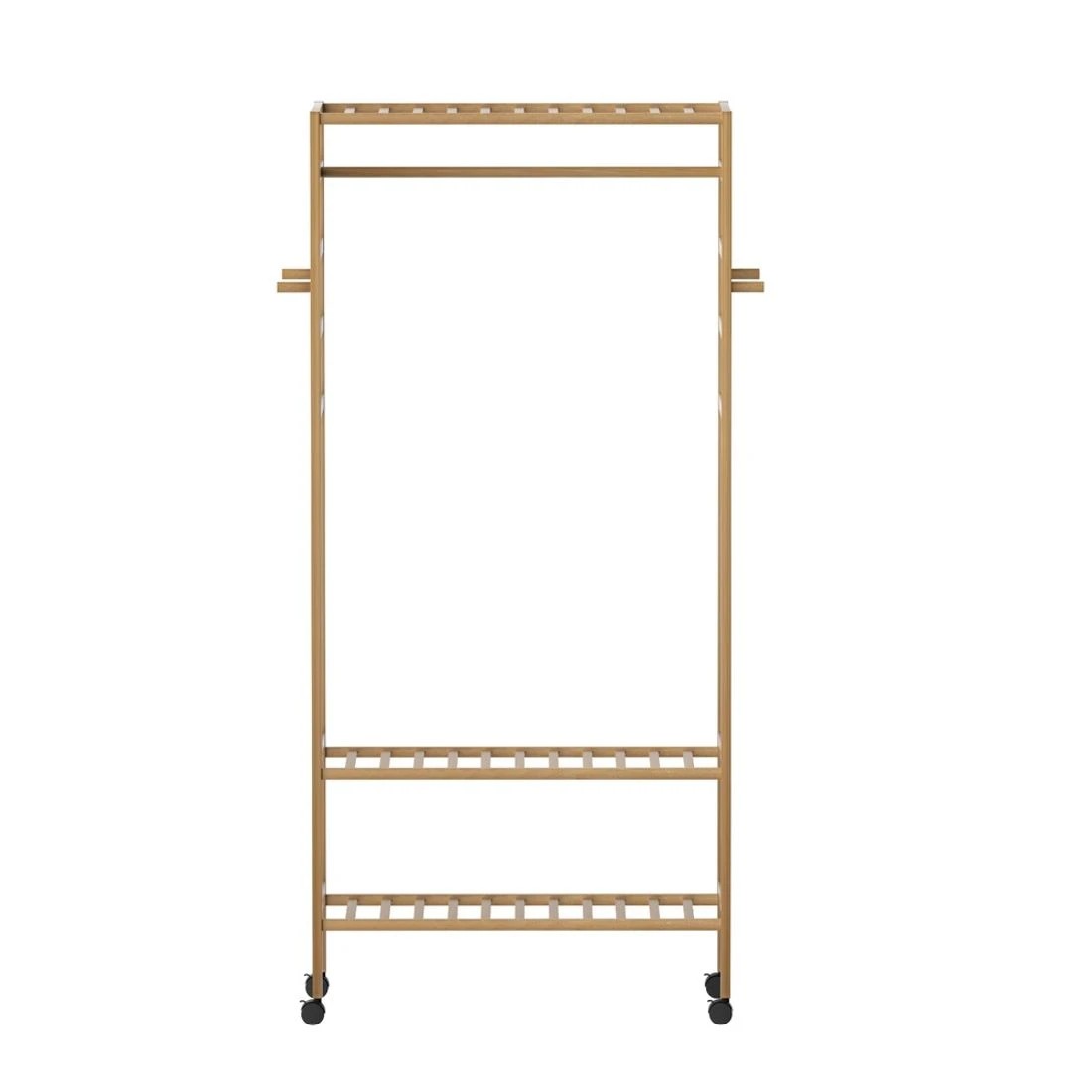 2 Artiss Clothes Rack Wardrobe Coat Stand 169cm - Beige, 2 of 5