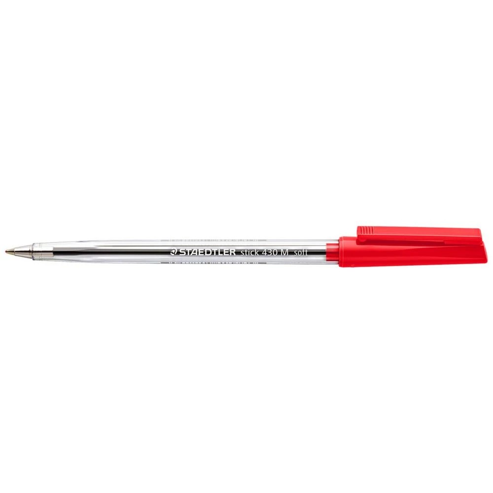 2 Staedtler 430 Medium Ballpoint Pen Red, 2 of 2