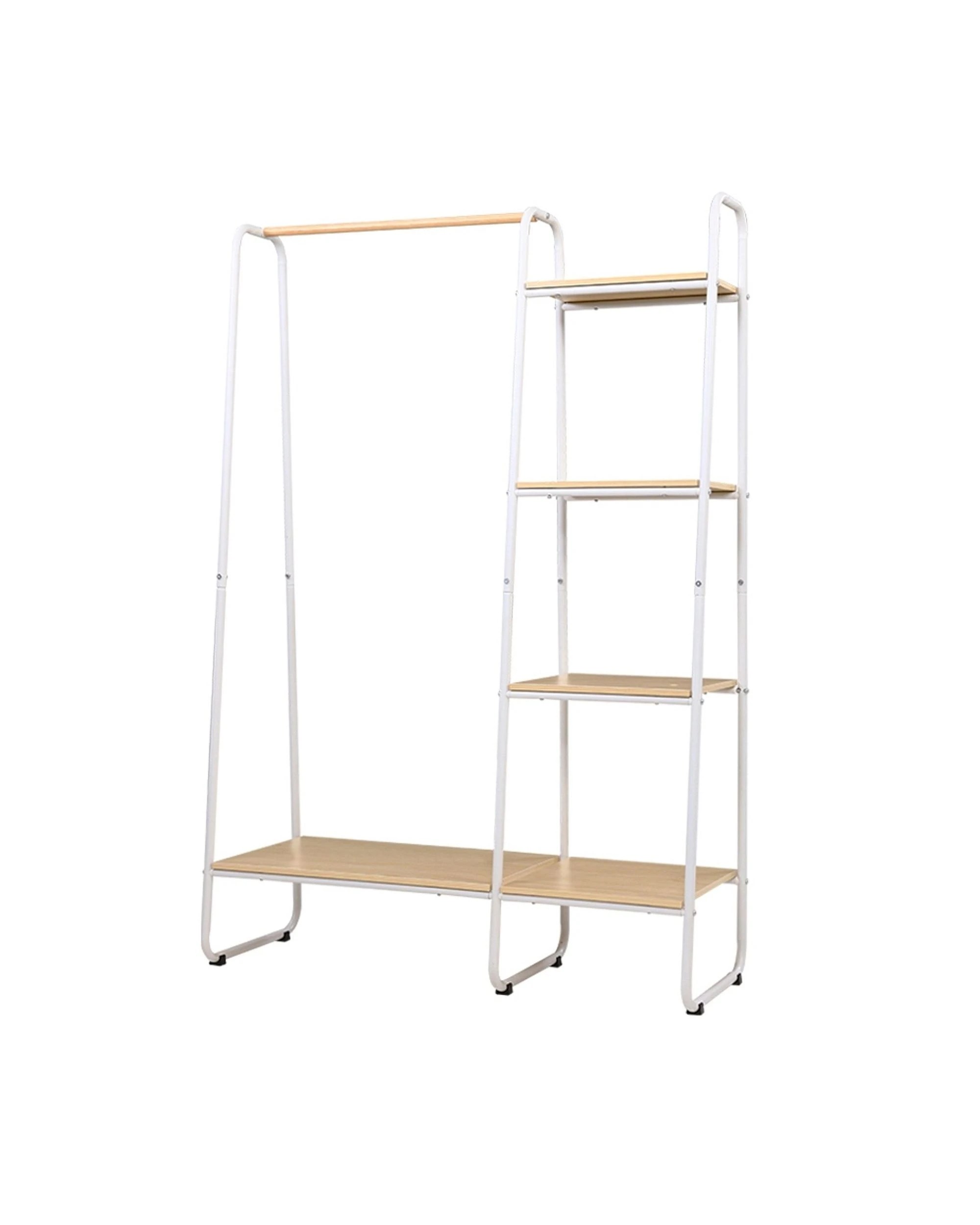 1 Artiss Wardrobe Clothes Rack Airer Coat Stand 150cm
 - White, 1 of 3