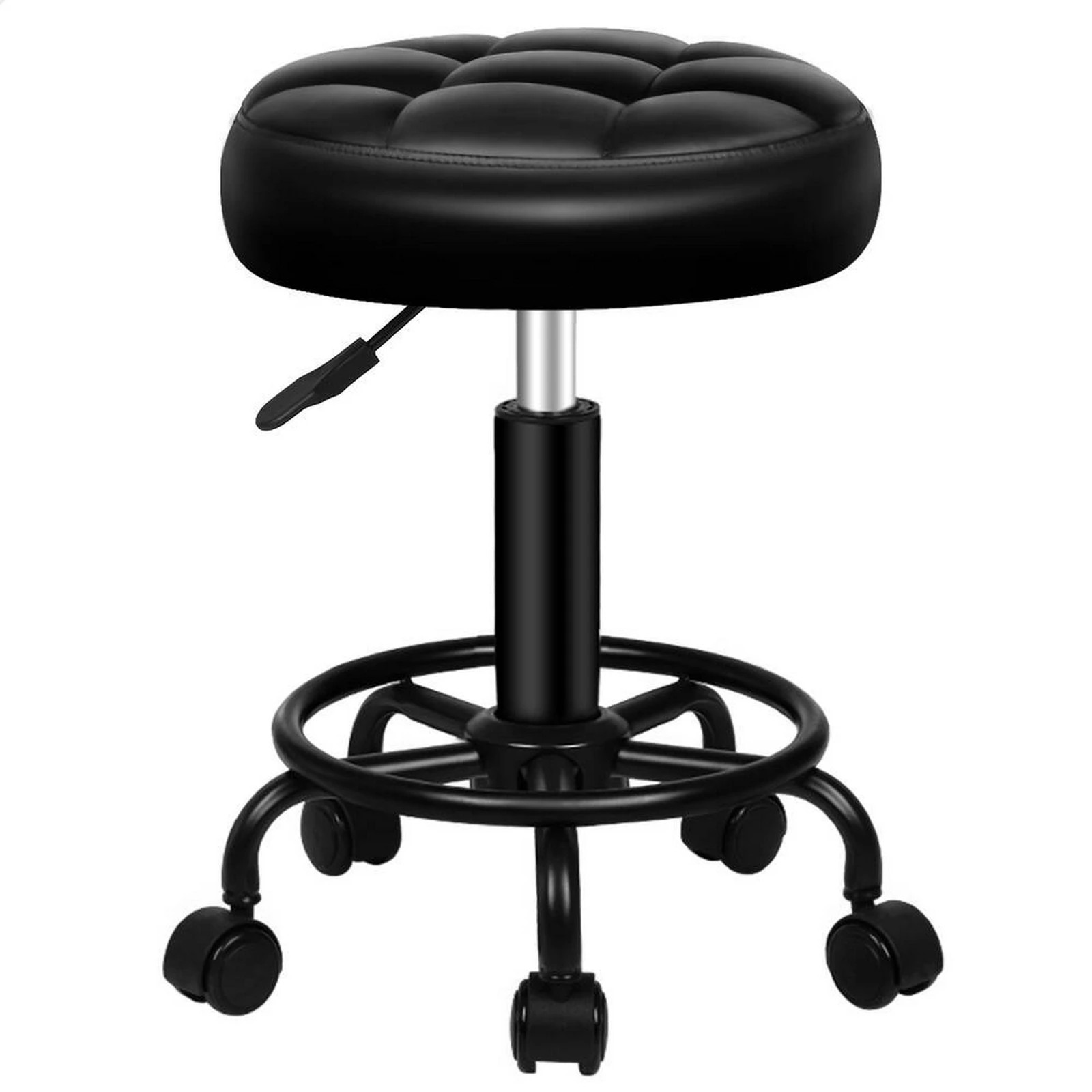 1 Alfordson Salon Stool Round Swivel Barber Hair Dress Chair Gas Lift - Black, 1 of 7