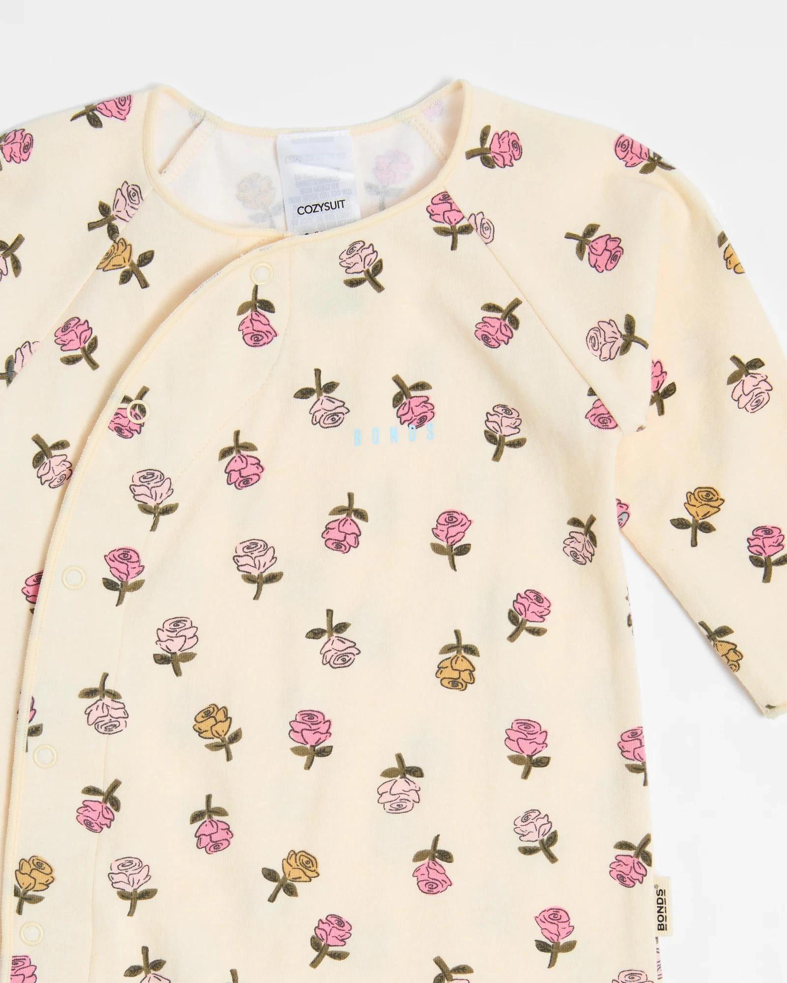 2 Bonds Baby Newbies Cozysuit Coverall ROSE GARDEN, 2 of 4