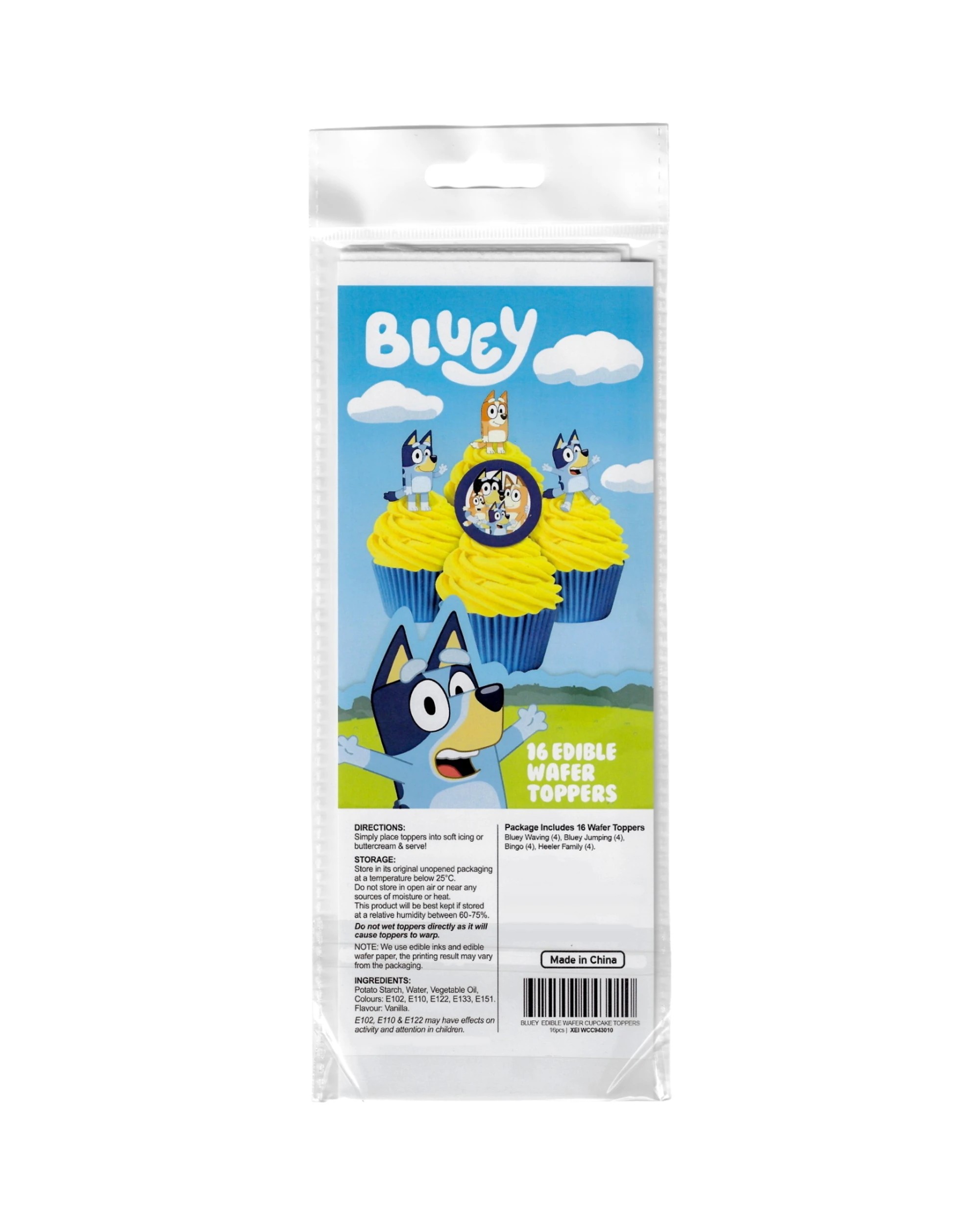 2 Bluey Bluey Edible Wafer Cupcake Toppers Pack of 16, 2 of 2
