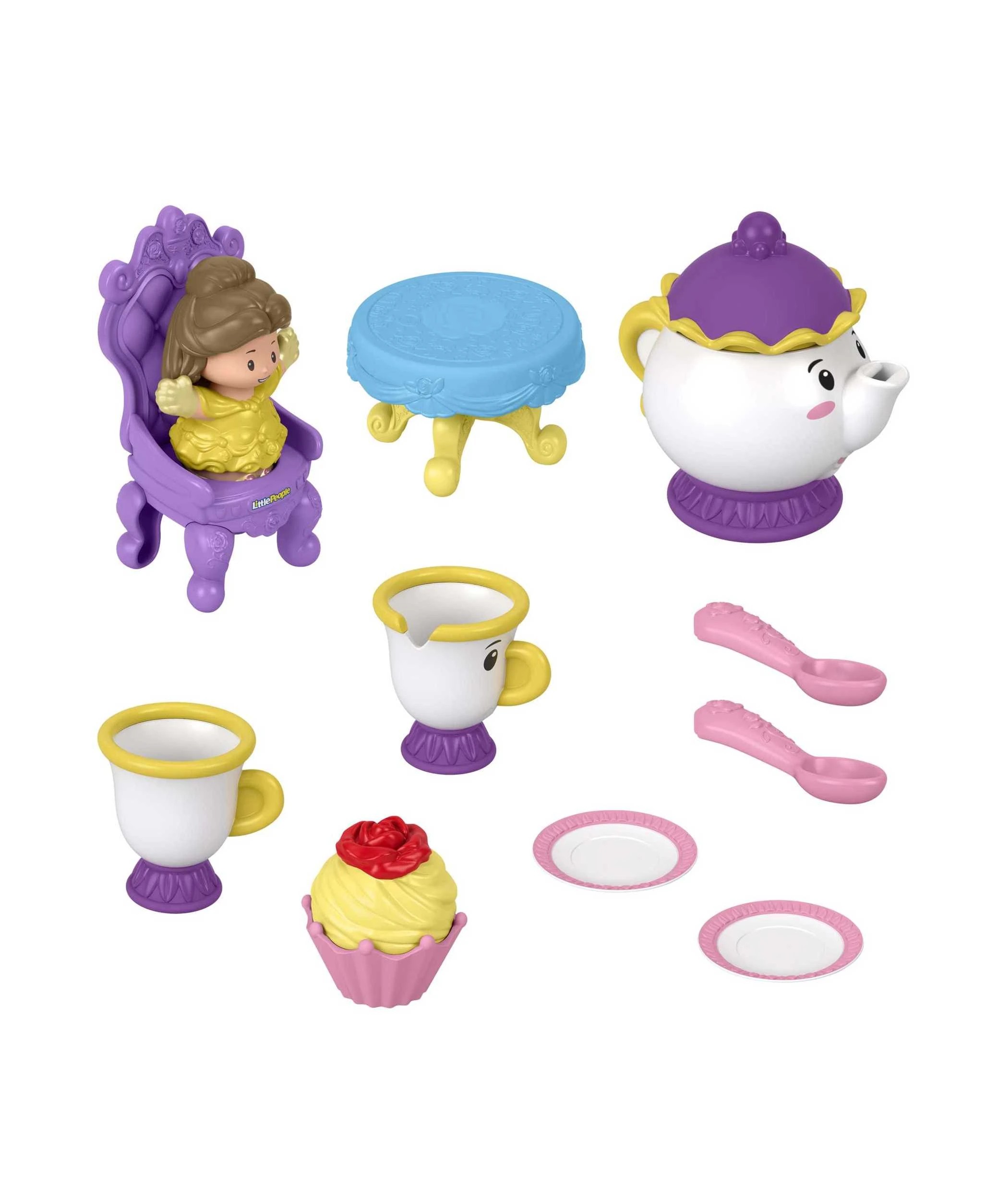 2 Mattel Fisher - Price Little People Disney Princess Time For Tea With Belle Playset - Multi, 2 of 6